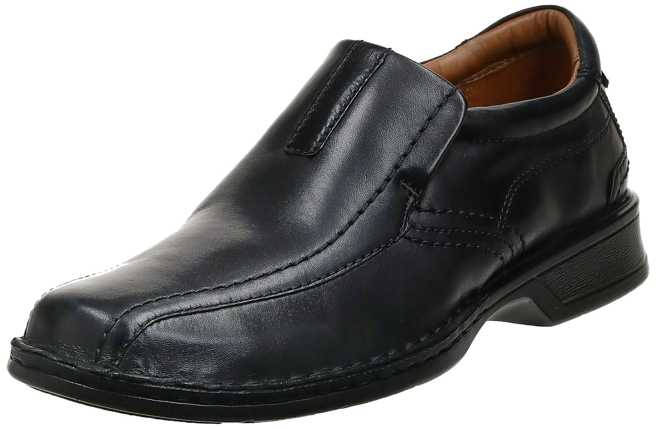 Clarks Men's Escalade Step Leather Loafers - Comfortable Slip-On Dress Shoes for Business & Casual Wear | Perfect for Office, Travel & Everyday Use