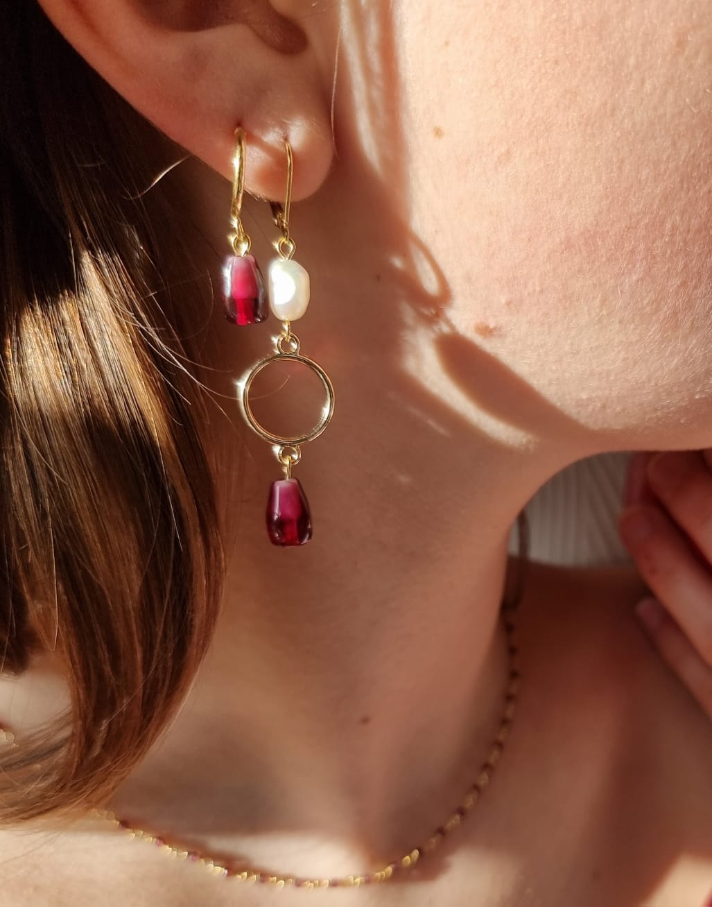 Persephone Pearl Earrings for Women - Elegant Freshwater Pearl Stud Earrings - Perfect for Weddings, Parties & Everyday Wear