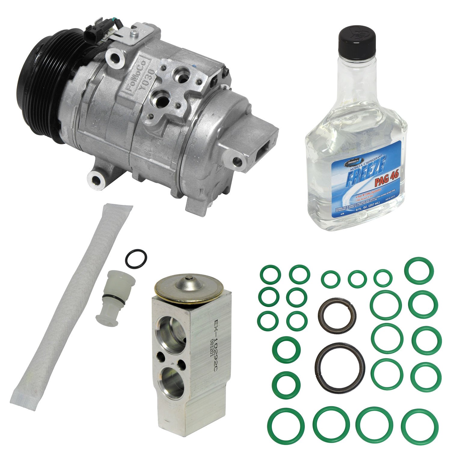 Universal Air Conditioner KT 4655 A/C Compressor & Component Kit - Replacement Parts for Car AC Repair & Maintenance | Compatible with Multiple Vehicle Models