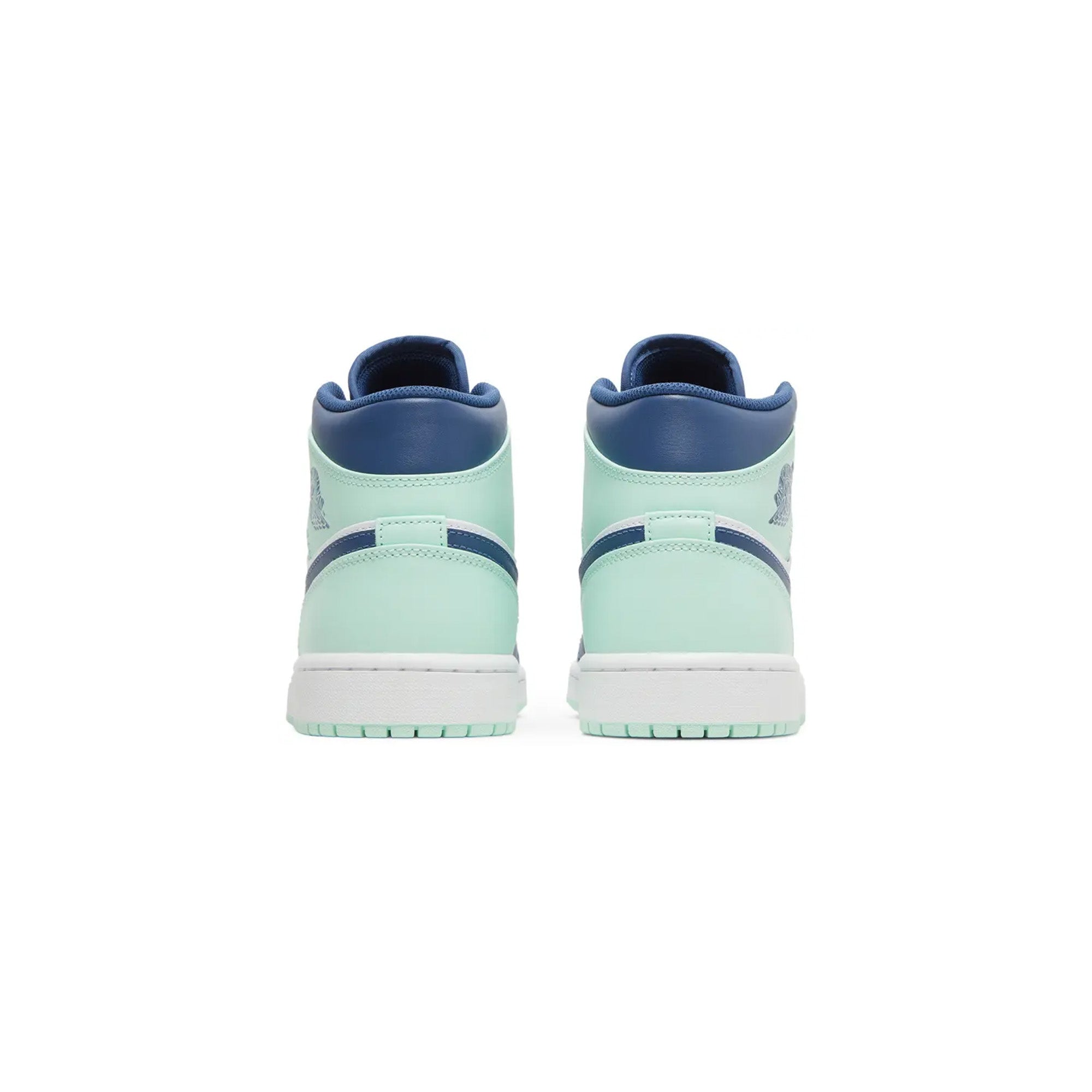 Air Jordan 1 Mid 'Mystic Navy Mint Foam' Sneakers (2022) - Men's Basketball Shoes for Casual Wear & Street Fashion