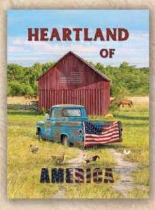 Vintage Heartland of America Tin Metal Sign - 12