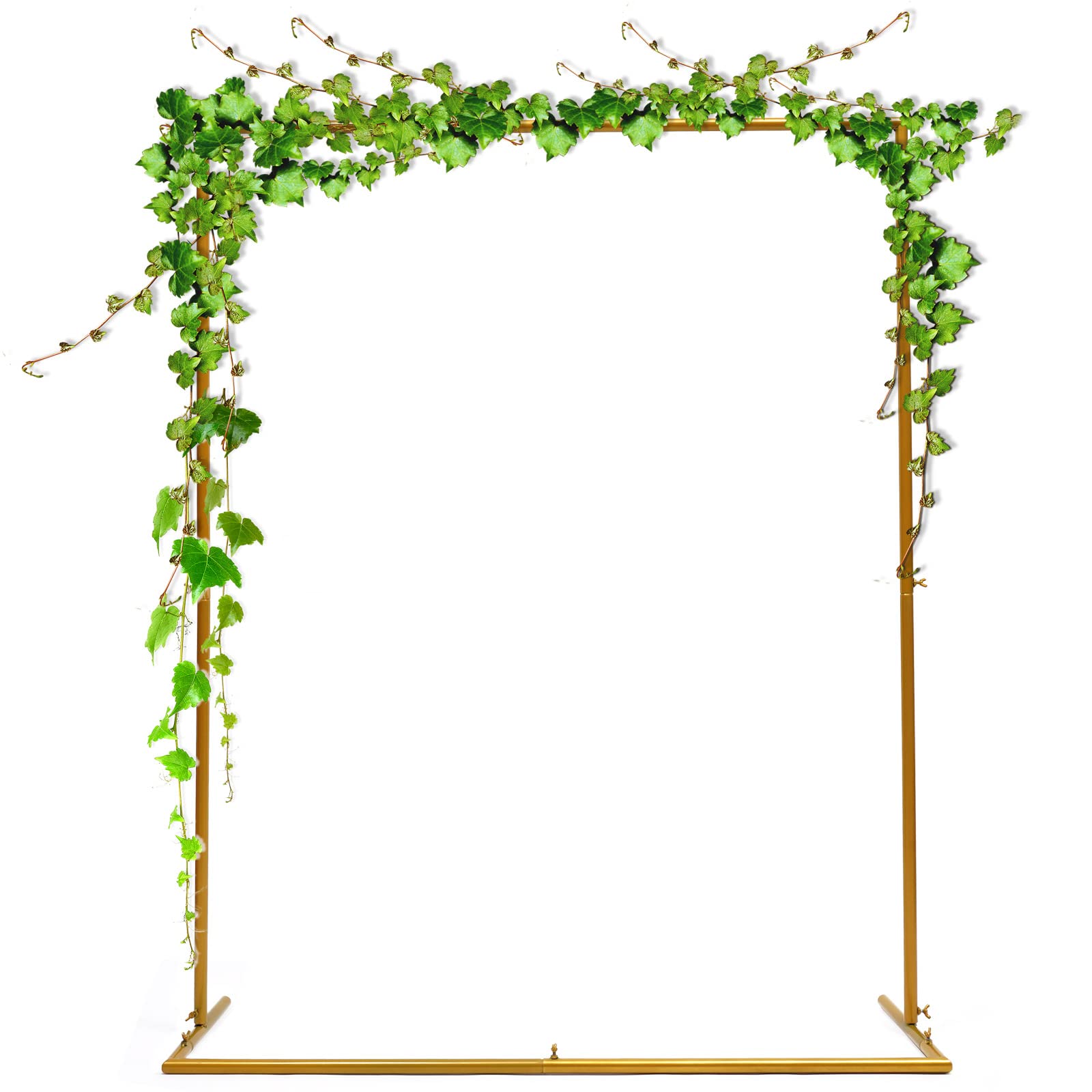 Gold Metal Wedding Floral Stand - 47.24x13.7x59.05 Inch Balloon Flower Backdrop Frame for Outdoor Wedding, Garden Party & Event Decorations - Perfect for Ceremony Aisle, Reception Entrance & Photo Booth Backgrounds
