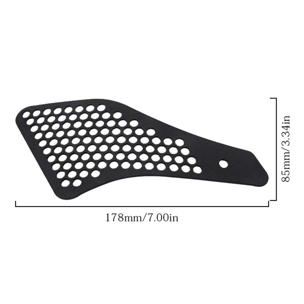 JINDI Stainless Steel Motorcycle Air Intake Grill Guard & Cover - 2PCS Black Air Inlet Protection for Harley, Honda, Yamaha - Enhances Engine Performance & Style for Cruiser & Touring Bikes