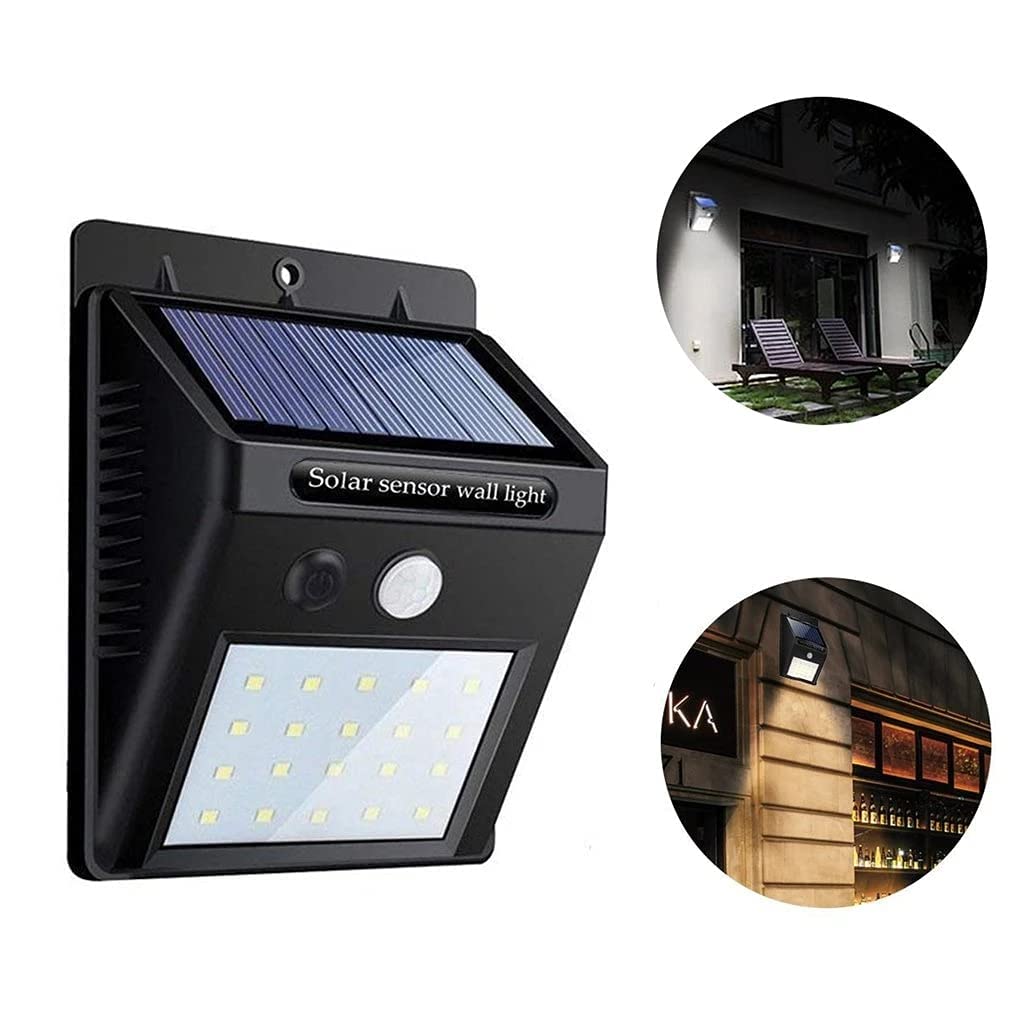 20 LED Solar Powered Outdoor Lights with PIR Motion Sensor - Waterproof Solar Lamp for Garden, Pathway, and Street Lighting - Ideal for Home Security & Landscape Decoration