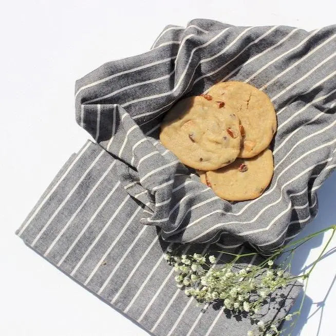 Premium Cotton Tea Towels - Soft & Absorbent Gray Kitchen Towels for Drying Dishes, Glassware & Countertops | Eco-Friendly & Durable