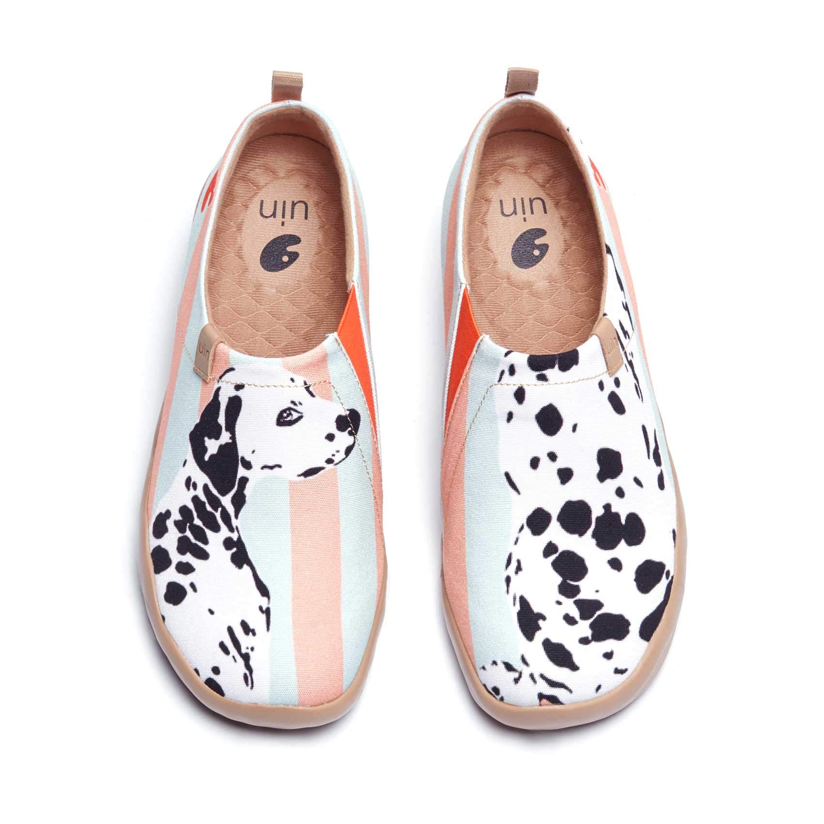 UIN Women's Slip On Sneakers - Casual Knit Loafers with Artistic Painting | Comfortable Soft Walking Shoes for Women | Perfect for Work, Travel & Everyday Wear
