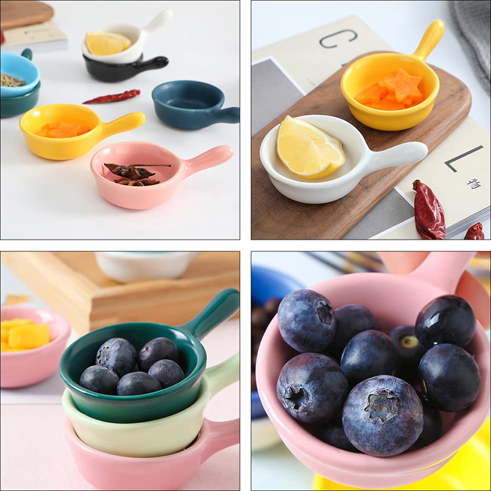 HEMOTON 5-Piece Mustard Dishes Set - Creative Snack & Dessert Plates for Condiments, Sauces, Dips | Perfect for Party Serving, BBQ, Picnics & Home Dining