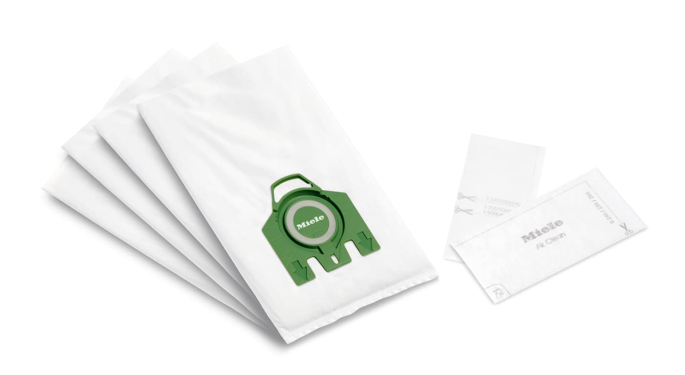 Miele 10123250 HyClean 3D Efficiency U Vacuum Cleaner Bags - 6 Pack | Dust Retention Technology for Miele U1/U2/Vacuums | Perfect for Home, Office & Pet Hair Cleaning