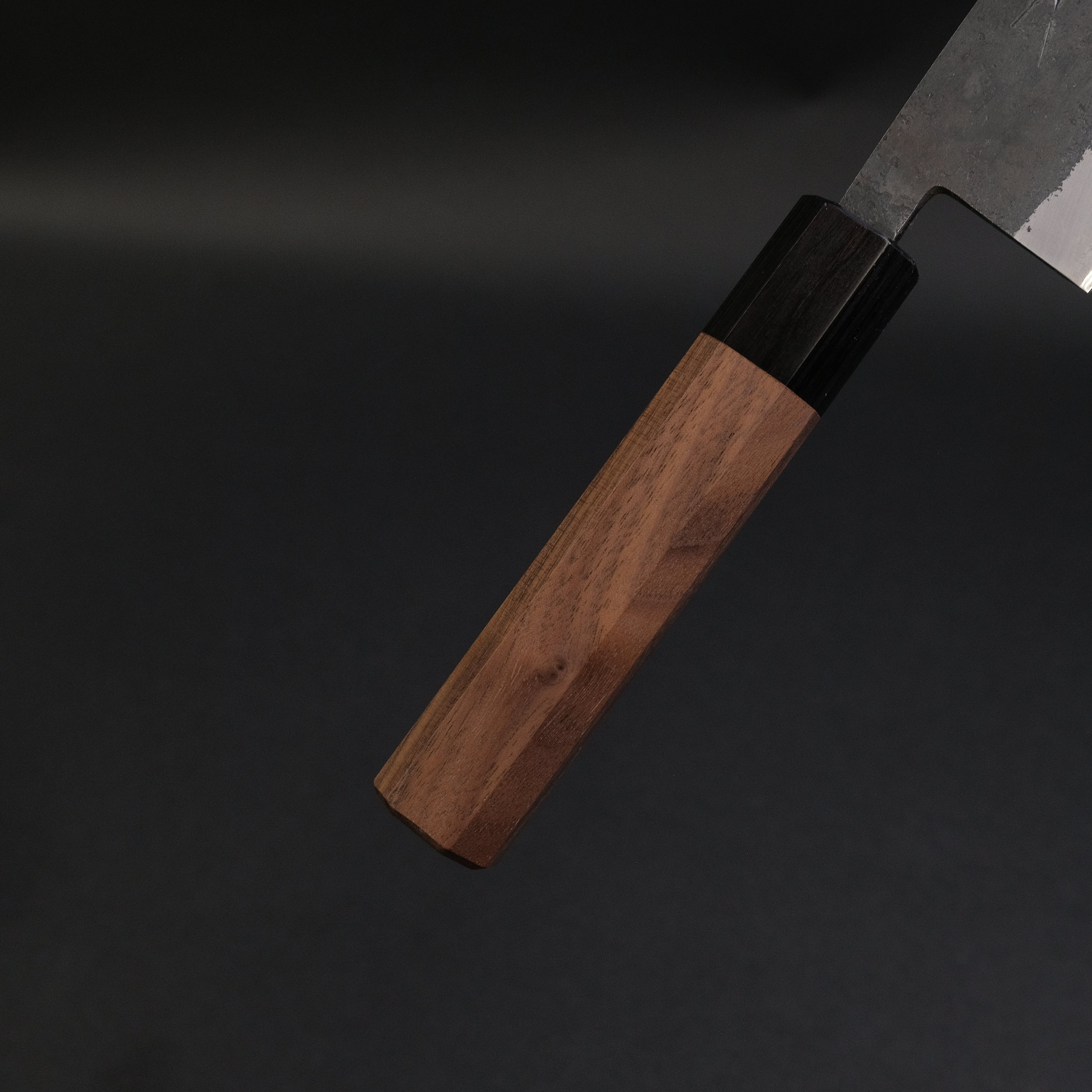Hitohira Harima Forged Blue #2 Stainless Clad Kurouchi Bunka Knife 180mm with Walnut Handle - Japanese Kitchen Knife for Slicing, Dicing & Precision Cooking