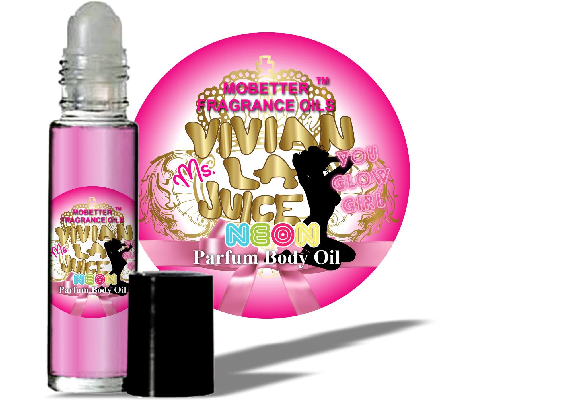 MOBETTER FRAGRANCE OILS - Ms. Vivian La Juice Neon Perfume Body Oil for Women | Long-Lasting Scent, Moisturizing Skin Care | Perfect for Daily Wear, Date Nights & Special Occasions