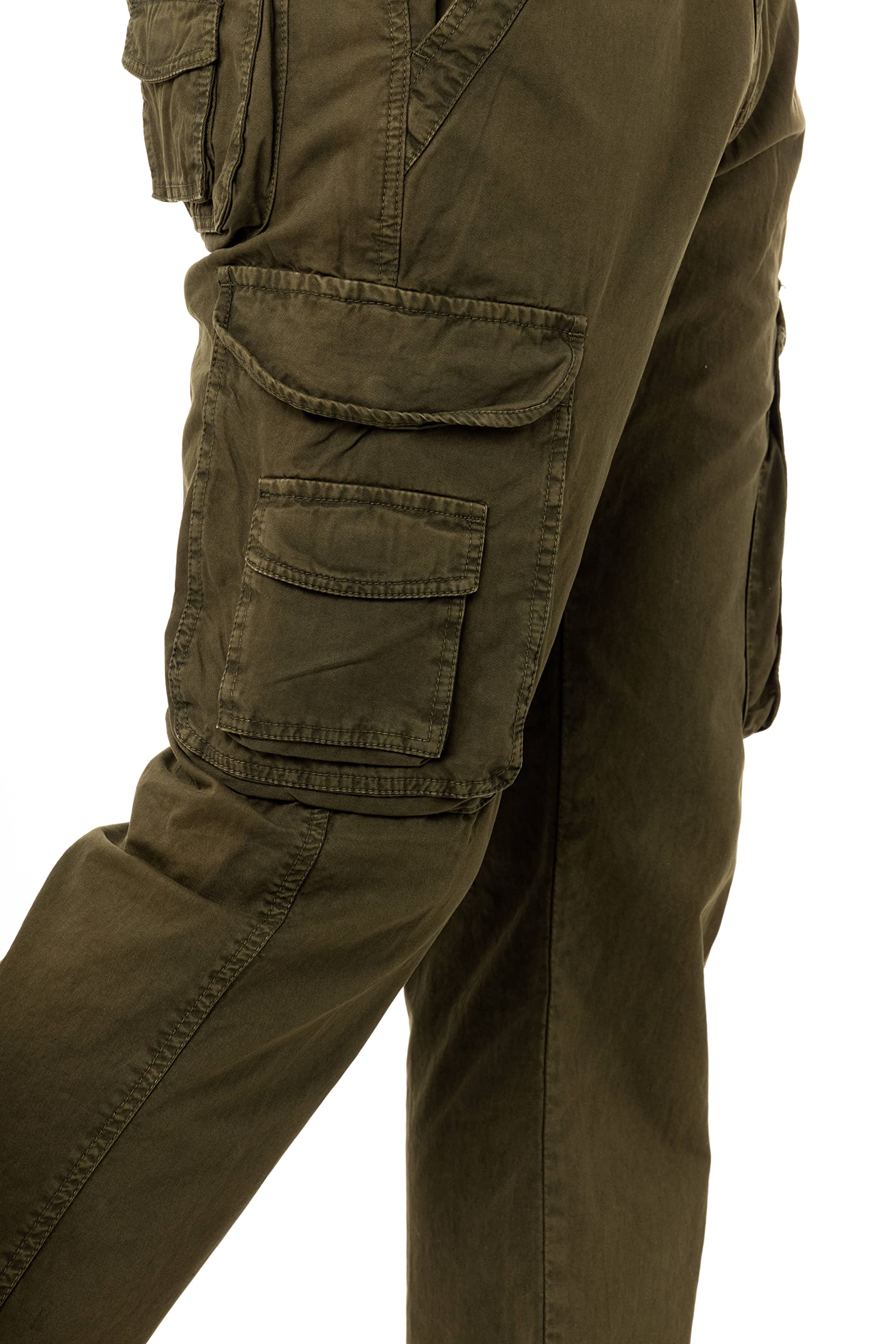X RAY Men's Cargo Pants - Soft Cotton Work Pants with Deep Pockets & Belt Loops | Durable Tactical Pants for Outdoor, Hiking, Work & Travel | Comfortable Utility Pants for Men