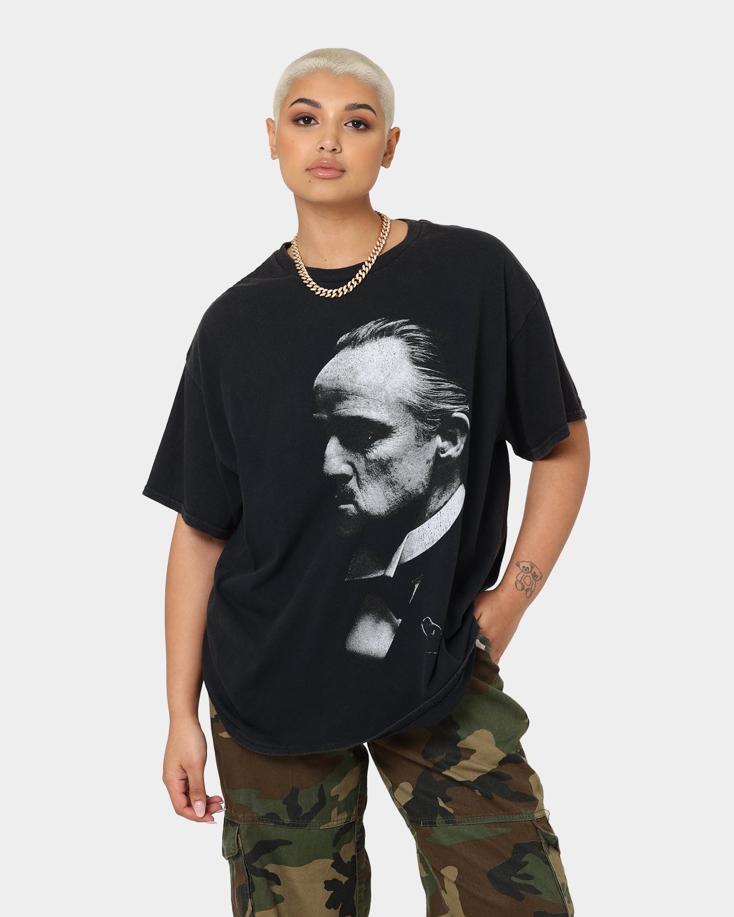 The Godfather Vintage T-Shirt - Black Wash Retro Graphic Tee - American Thrift - Perfect for Movie Fans, Casual Wear & Vintage Style Outfits