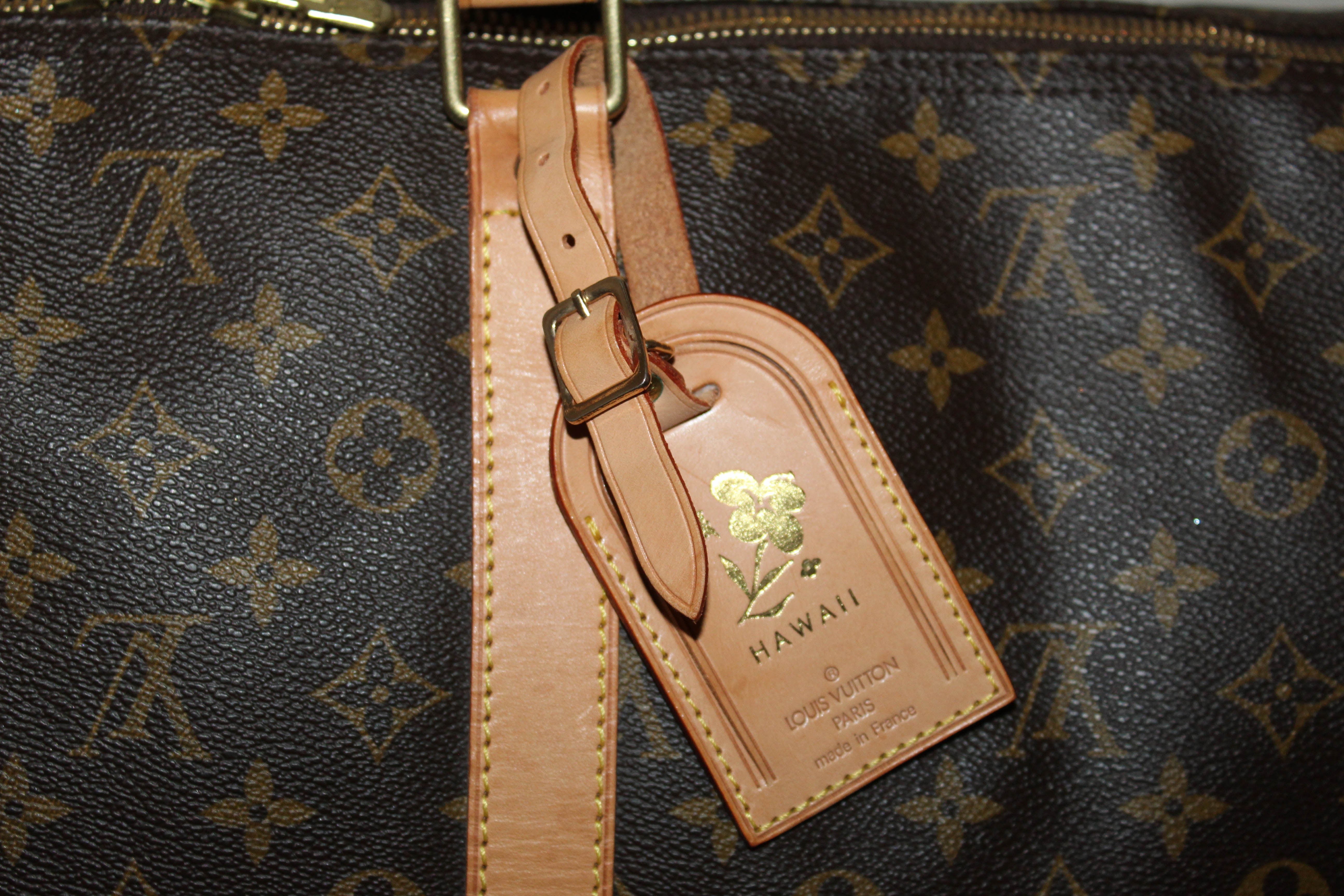 Authentic Louis Vuitton Monogram Keepall 55 Duffle Bag - Luxury Travel Carry-On for Weekend Getaways & Business Trips