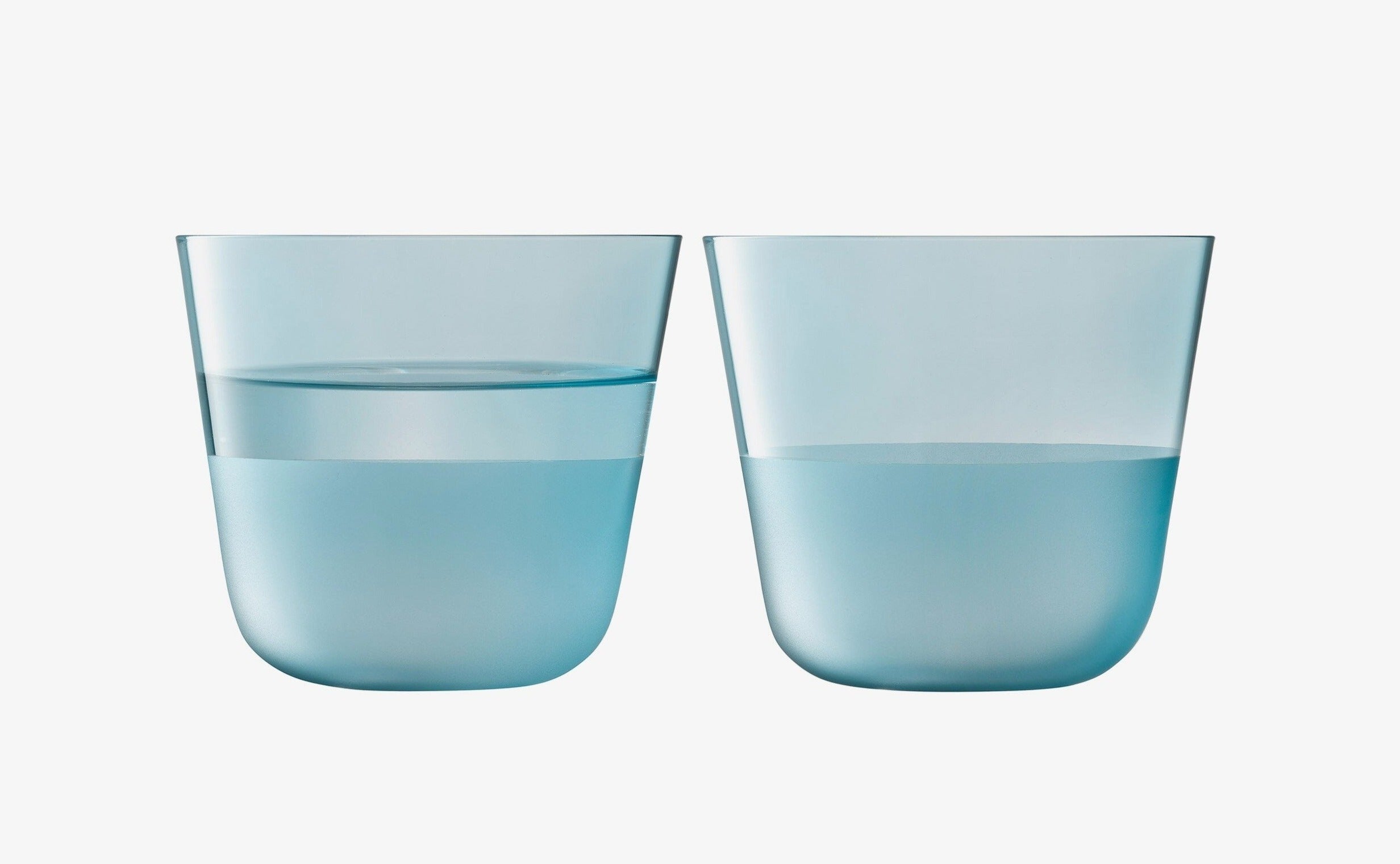 Premium Arc Contrast Tumbler 9oz Sky Blue - Set of 2 Insulated Stainless Steel Cups - Perfect for Coffee, Tea & Cold Drinks at Home, Office or Travel