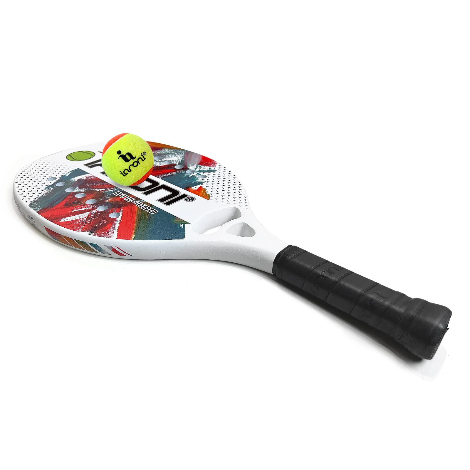 Premium Carbon Fiber Beach Tennis Paddle with EVA Memory Foam Core - Lightweight & Durable Racket for Outdoor Beach Sports, Backyard Games & Summer Activities