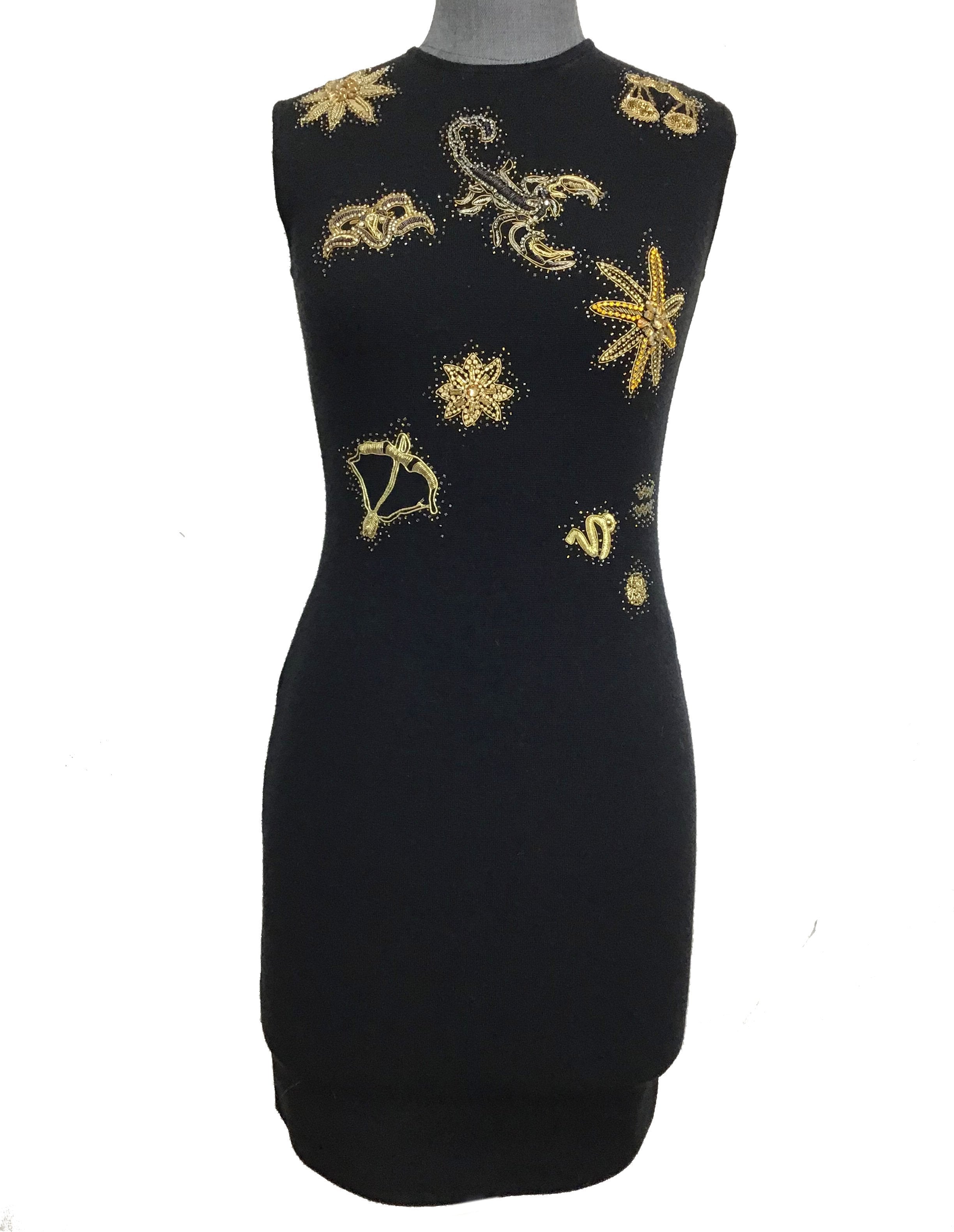 Emilio Pucci Women's Wool Sleeveless Sweater Dress - Size XS, Elegant Knit Midi Dress for Fall/Winter, Perfect for Office, Parties & Holiday Gatherings