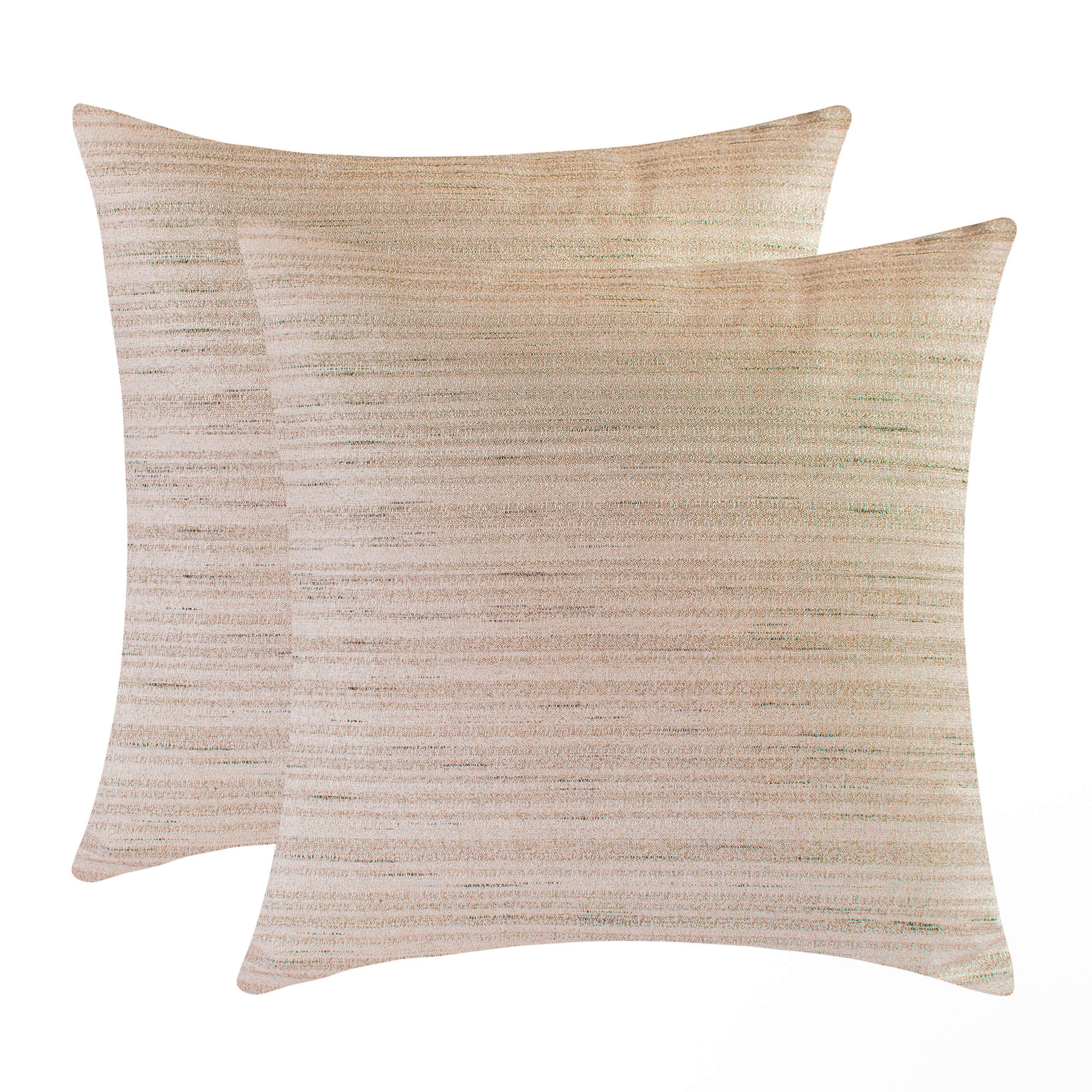 White Petals Taupe Throw Pillow Cover (16x16 Inch) - 2 Pack Decorative & Washable Cushion Covers for Sofa, Couch, Bed, Living Room - Perfect for Home Decor, Cozy Reading Nook & Guest Room Styling