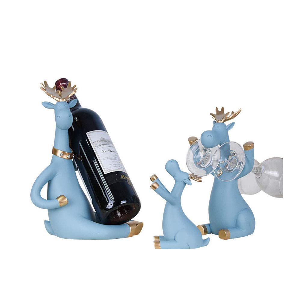 Modern Deer Sculpture Ornaments - 3-Piece Resin Home Decor Set for Wine Cabinet, Bar, Bedroom, Dining Room & Living Room | Elegant Desk Decor & Unique Gift Idea