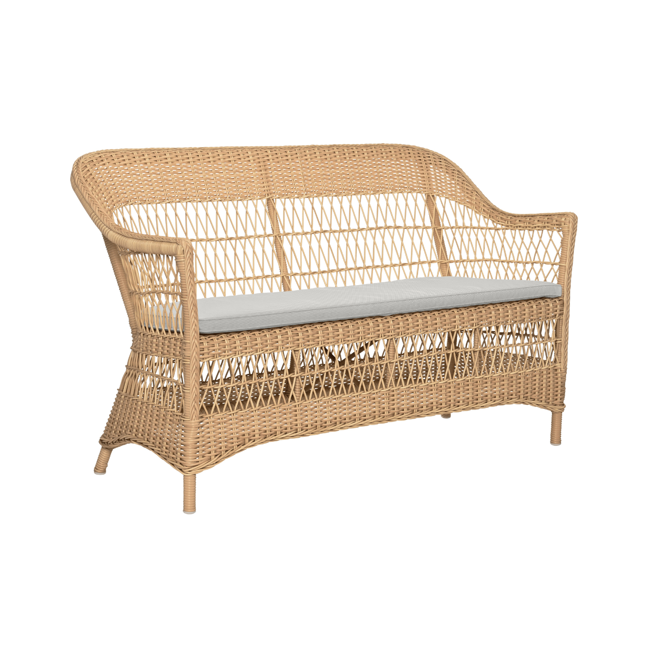 Charlot Outdoor 2-Seater Patio Sofa - Waterproof Wicker Furniture for Garden, Balcony, and Poolside Relaxation
