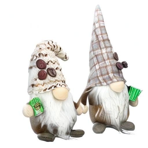 Handmade Coffee Gnomes - Rustic Espresso Decor for Barista & Kitchen