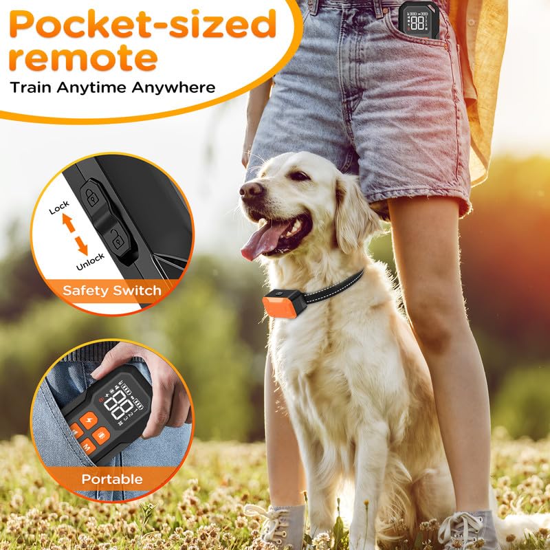 Wireless Dog Fence System - Electric Pet Containment with Remote Control Shock Collar for Safe Outdoor Training | Perfect for Backyards, Gardens & Large Properties