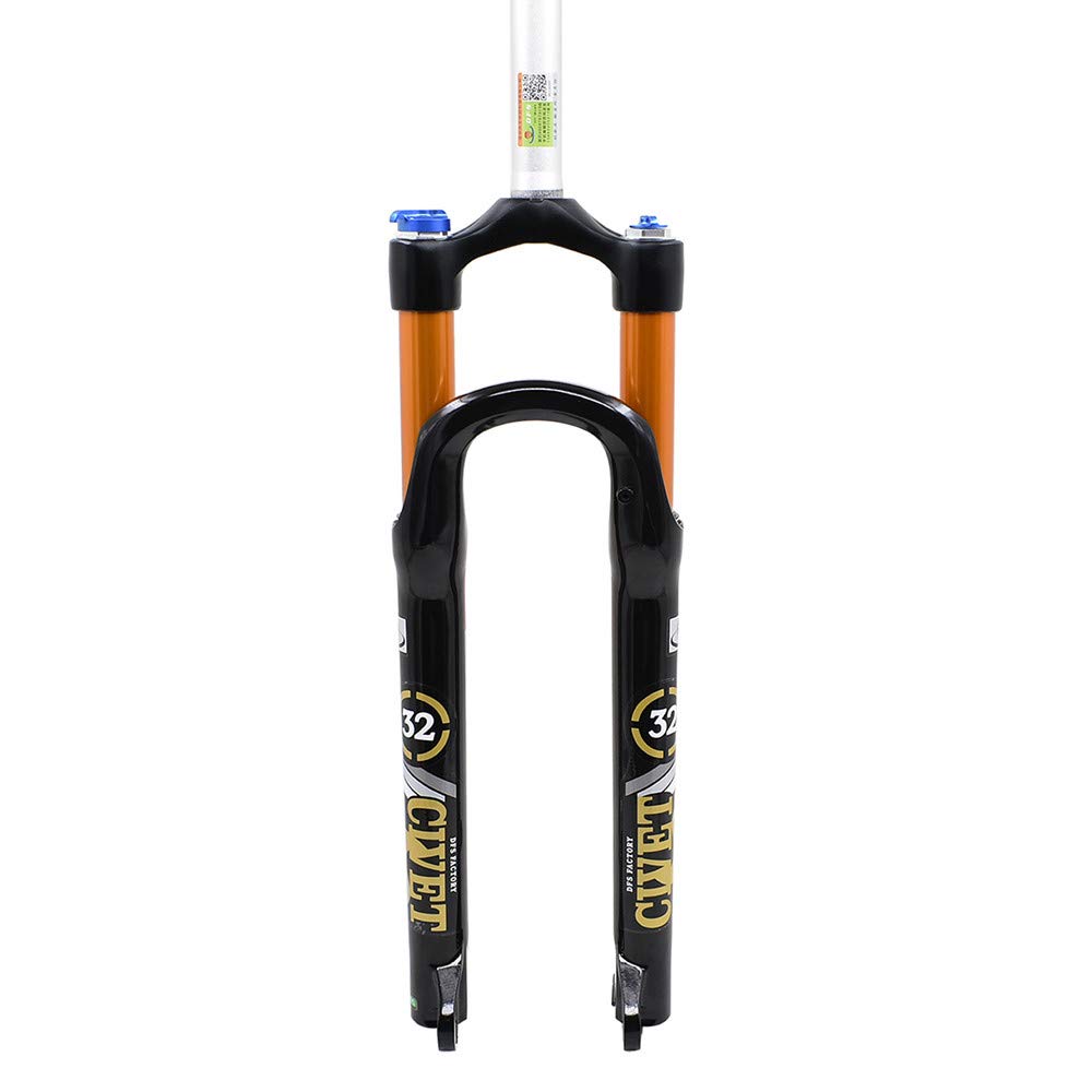 DFS 1.55KG Air Fork Civet Series Suspension MTB Fork - 26/27.5/29 Inch QR 9x100 - Remote & Manual Lockout - Lightweight Mountain Bike Fork for Trail, Cross-Country & Downhill Riding