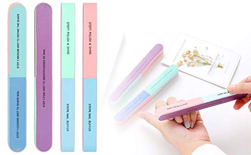 Professional 7-in-1 Nail Care Kit - Buffers, Files & Foot Scrubber for Manicure & Pedicure | Salon Quality Nail Shaping & Polishing Tools for Shiny Nails | Perfect for Home Spa, Nail Salons & Travel Essentials