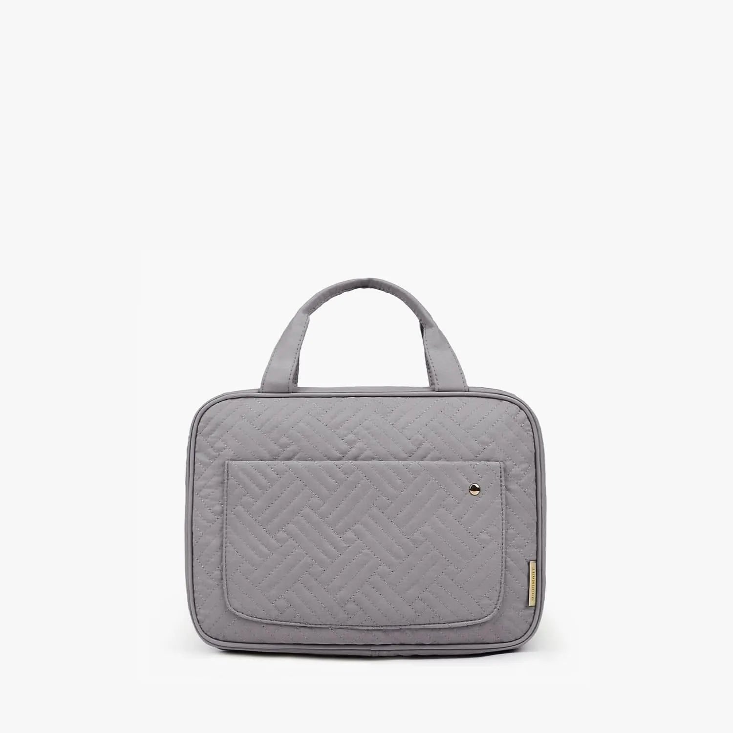 Bonchemin Grey Space Saver Toiletry Bag - Waterproof Travel Cosmetic Organizer for Men & Women - Perfect for Airplane, Camping, Gym & Business Trips