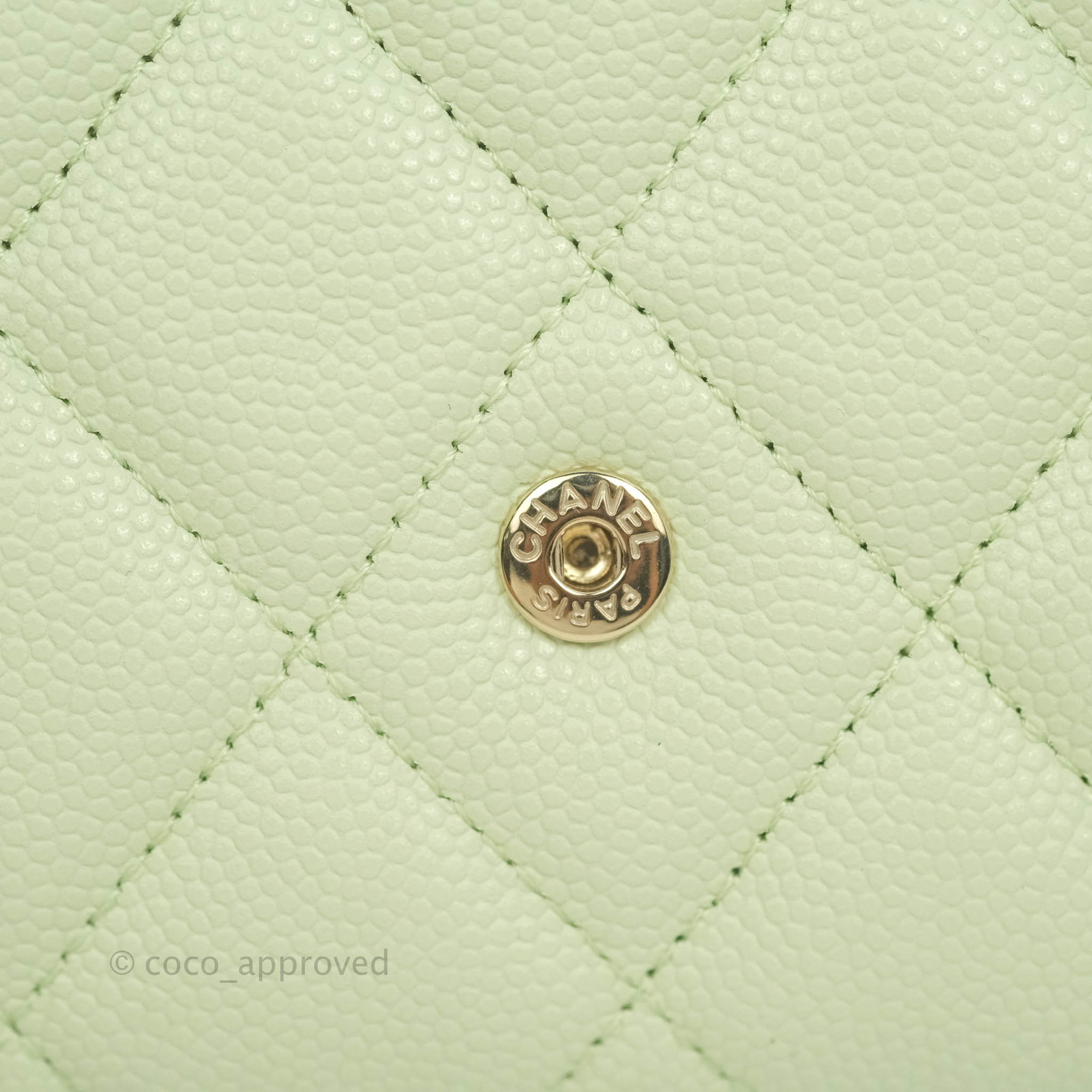 Chanel Caviar Quilted Long Flap Wallet in Mint Green with Gold Hardware - Luxury Designer Wallet for Women, Perfect for Everyday Use & Special Occasions