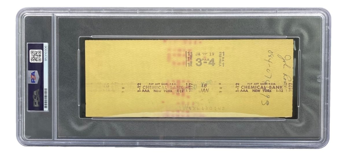Joe Frazier Autographed Boxing Memorabilia - PSA/DNA Certified Signed Bank Check #4556 - Perfect for Collectors, Boxing Fans & Sports Memorabilia Displays