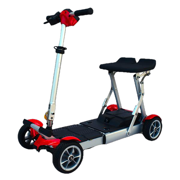 EV Rider Gypsy Q2 Folding Mobility Scooter - 46 lbs Lightweight Portable Electric Scooter in Red (Open Box) - Perfect for Seniors, Travel & Indoor/Outdoor Use