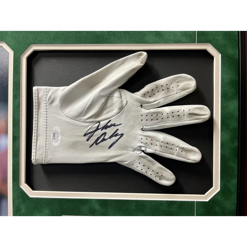 John Daly Autographed Golf Glove - Game Used & Framed with JSA COA - Signed Memorabilia for Golf Fans - Perfect for Man Cave, Sports Bar, or Collector's Display