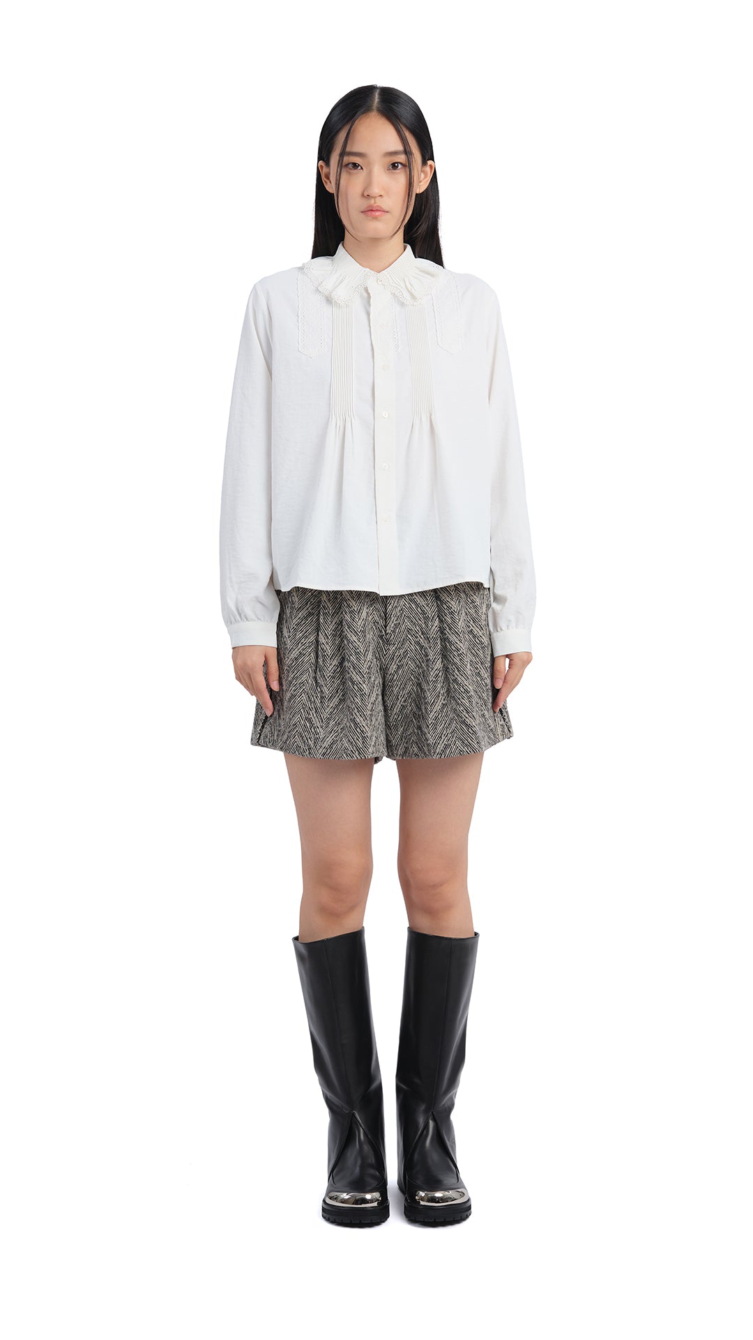 Embroidered Lace Trim Blouse - Elegant Women's Fashion Top for Casual & Formal Wear | Perfect for Office, Party & Special Occasions