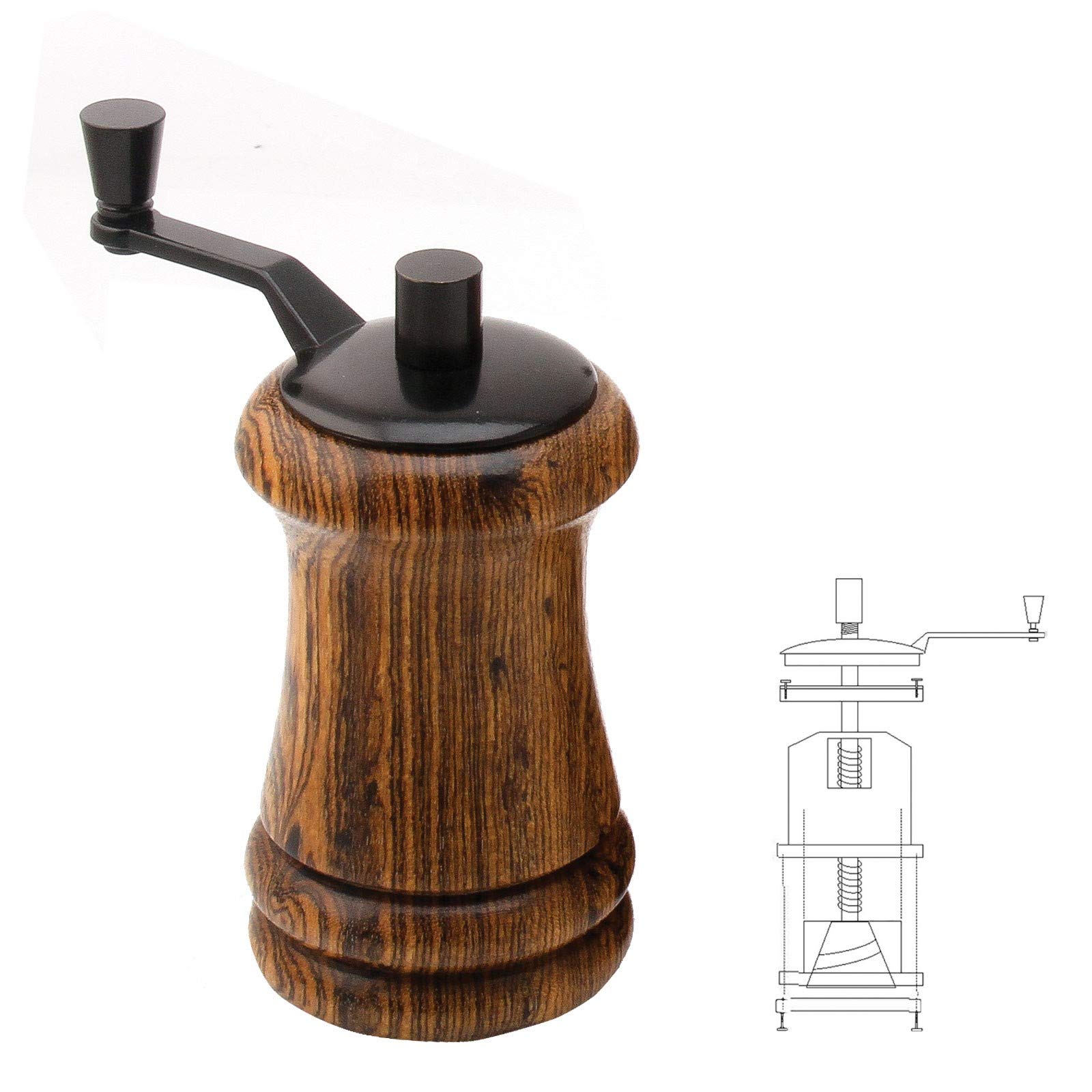 Penn State Industries PKGRIND7SS Mini Salt and Pepper Grinder Mechanism Kit - Large Top Starter Package for Woodturning Projects - Perfect for DIY Kitchen Tools and Homemade Spice Mills