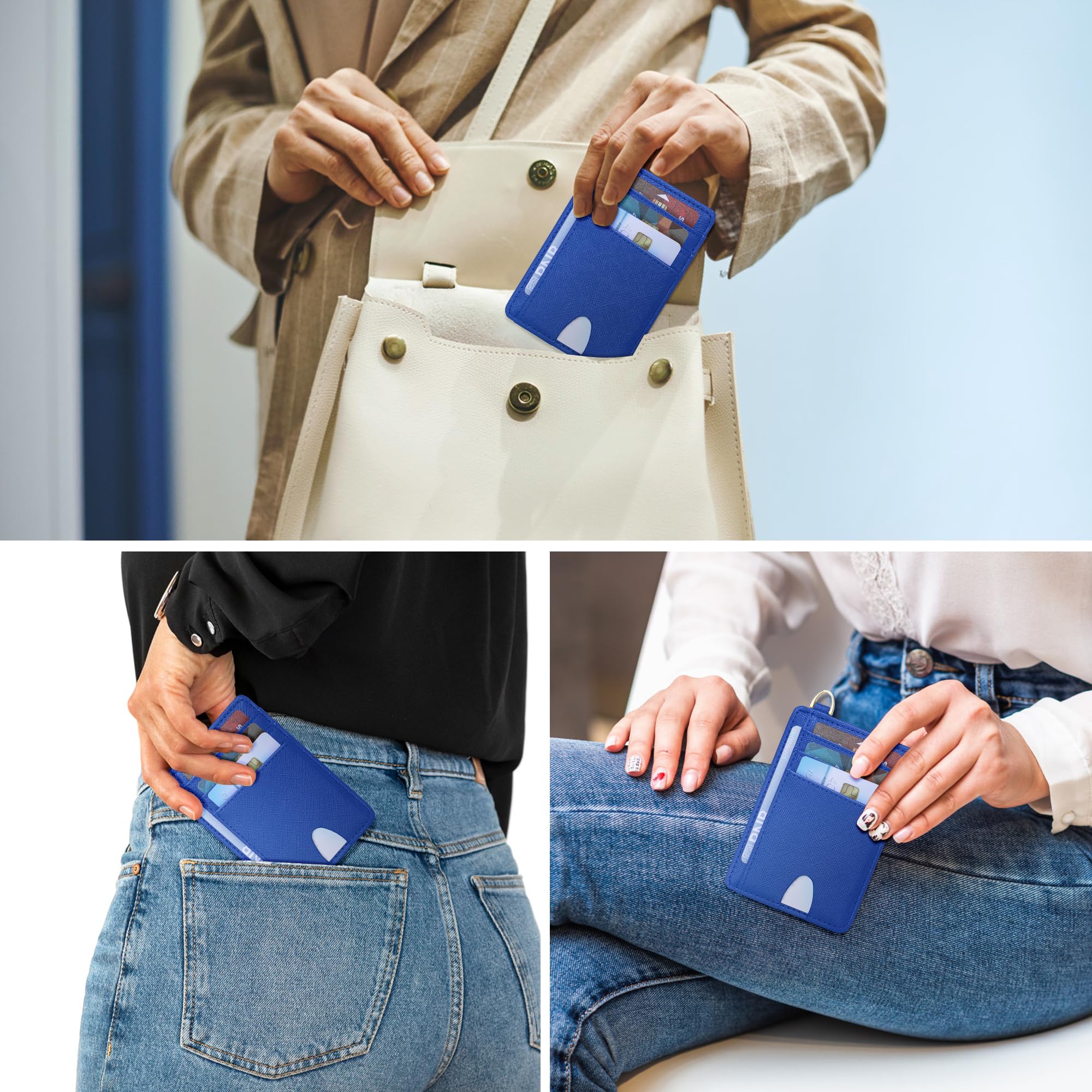 Slim RFID Blocking Credit Card Holder - Minimalist Front Pocket Wallet with ID Window for Men & Women | Compact Card Case for Everyday Use, Travel & Business
