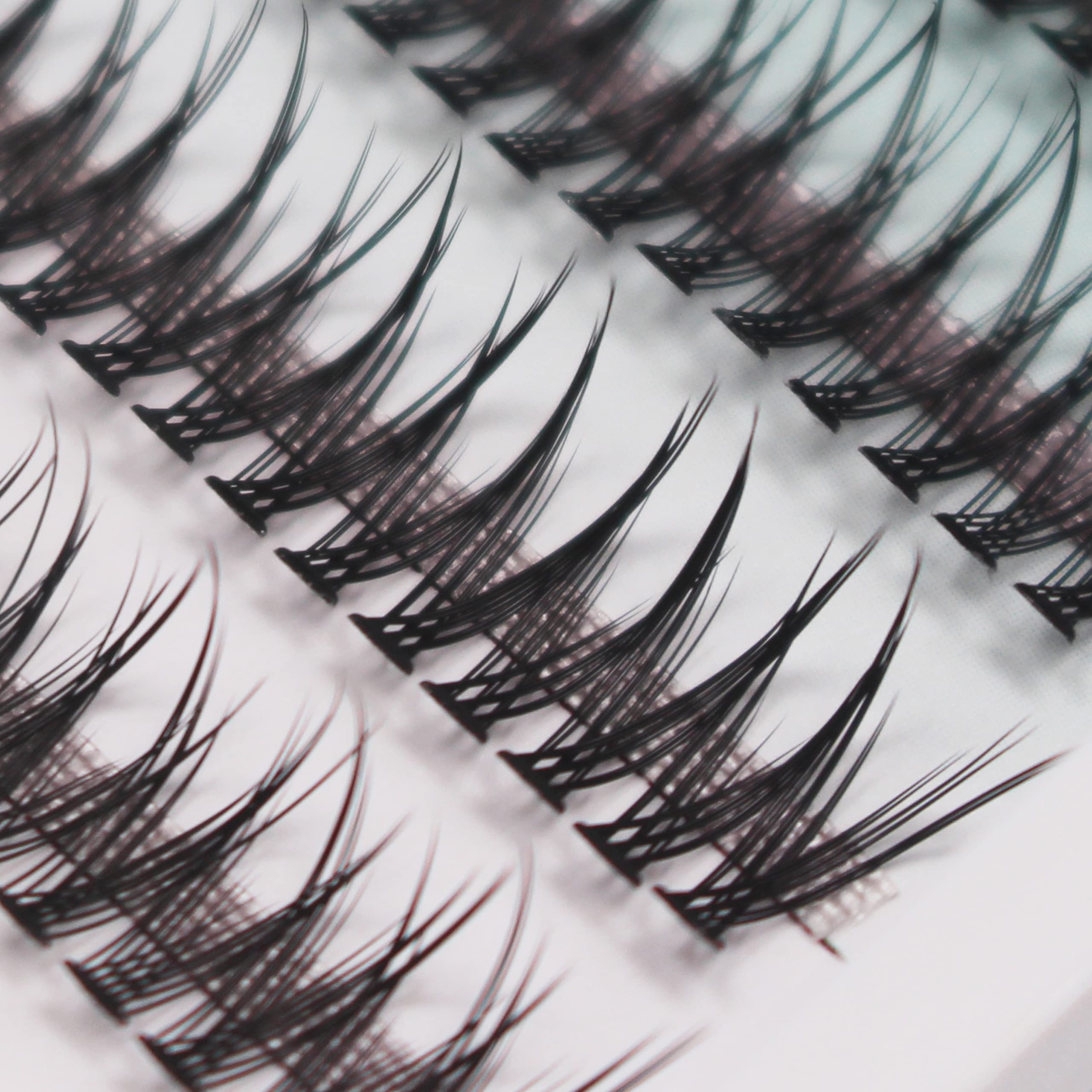 Natural Soft False Eyelashes Cluster - 310 Pcs D Curl Fishtail Flower Fairy Lashes (8-16mm, 2 Style Mixed) for Eye Extension & Grafting | Perfect for Bridal, Party & Daily Makeup Looks