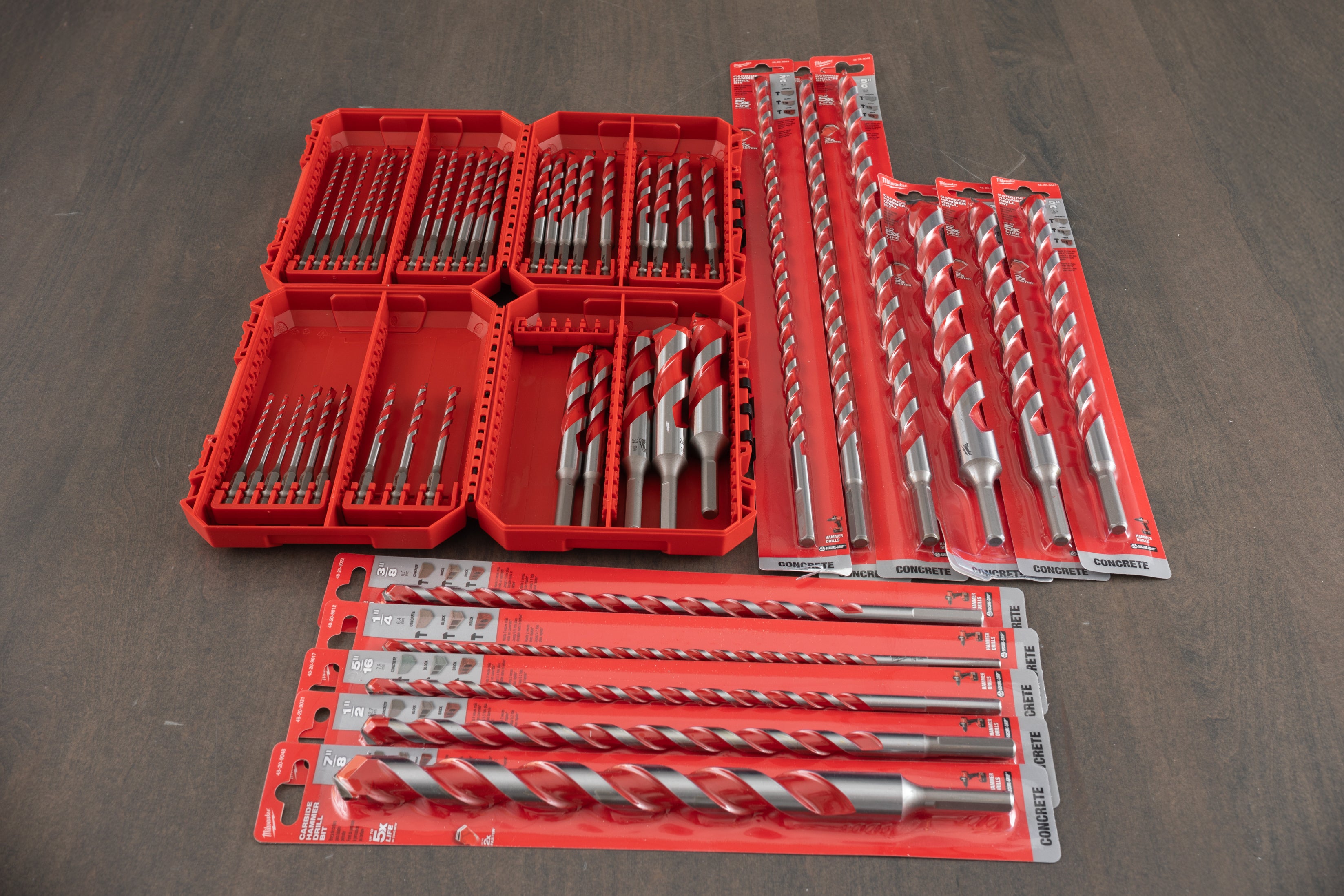Milwaukee Hammer Drill Bit Set - 10-Piece Accessory Kit for Masonry & Concrete - Perfect for DIY Projects & Professional Construction Work