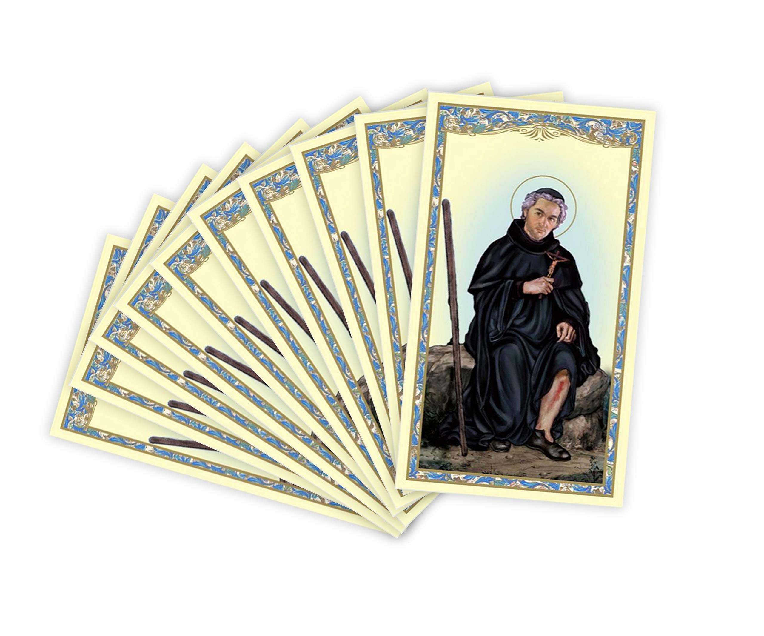 Saint Peregrine Religious Holy Cards - 10 Pack Prayer Cards with St Peregrine Prayer on Back - Perfect for Prayer Groups, Church Events & Catholic Gifts