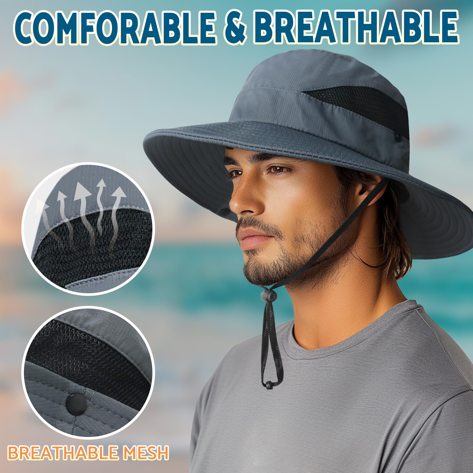 PFFY Sun Bucket Hats for Men & Women - 3