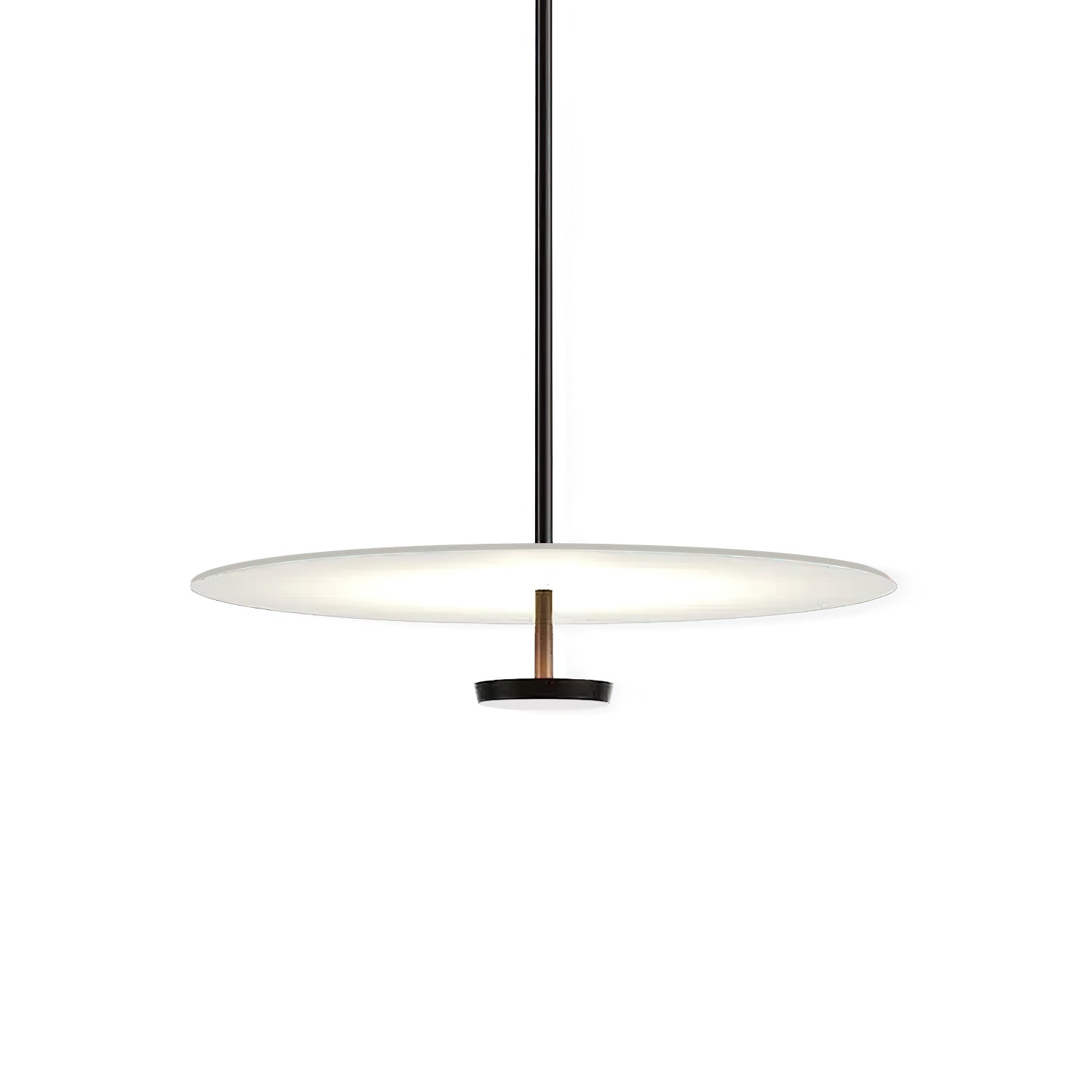 Modern Flat Pendant Light Fixture - Sleek Minimalist Ceiling Lamp for Kitchen Island, Dining Room & Bedroom Lighting - Energy Efficient LED Hanging Light with Adjustable Cord