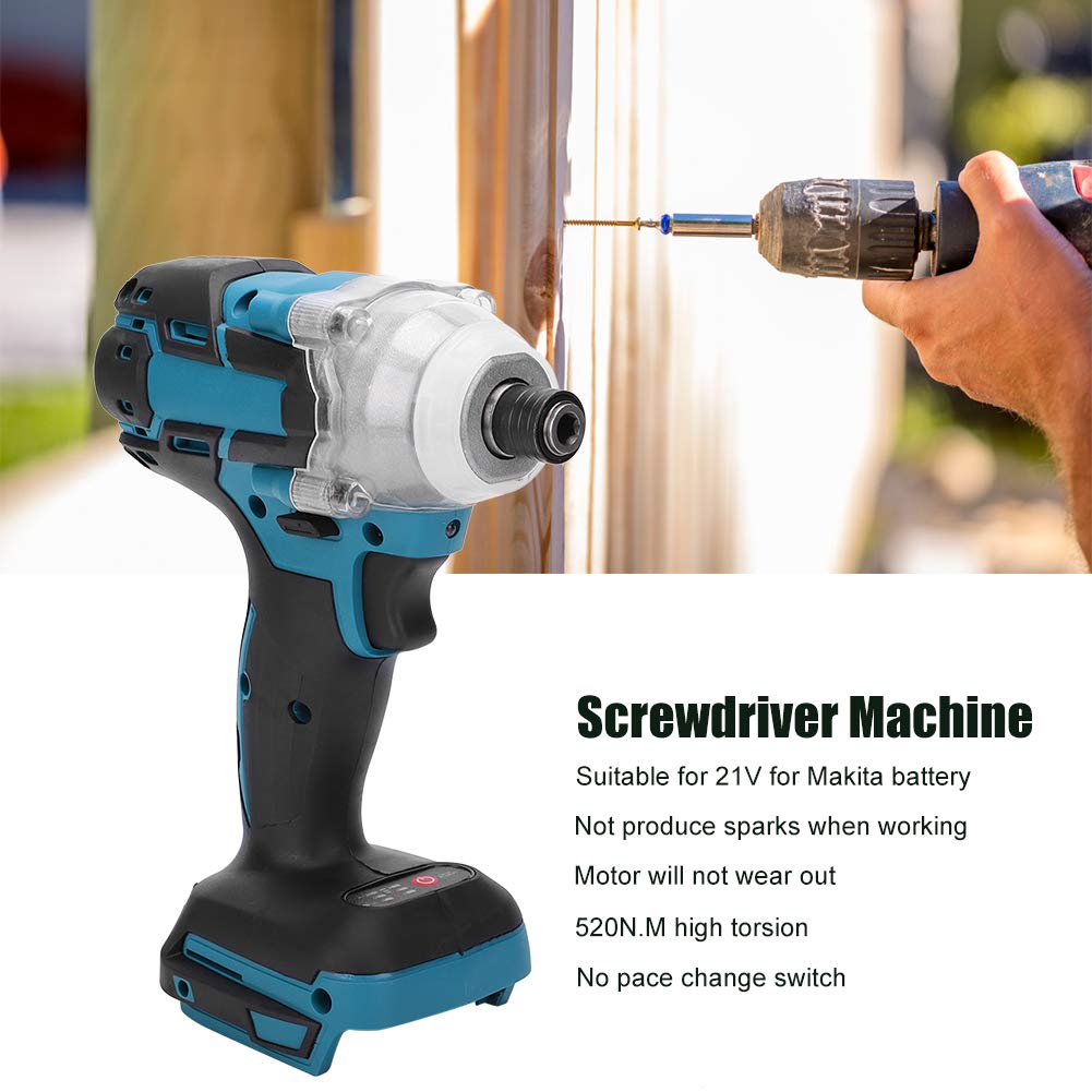 Cordless Brushless Impact Wrench - 520Nm High Torque Electric Impact Screwdriver for Construction, Automotive Repair & DIY Projects | Heavy Duty Power Tool for Shelves Assembly & Maintenance