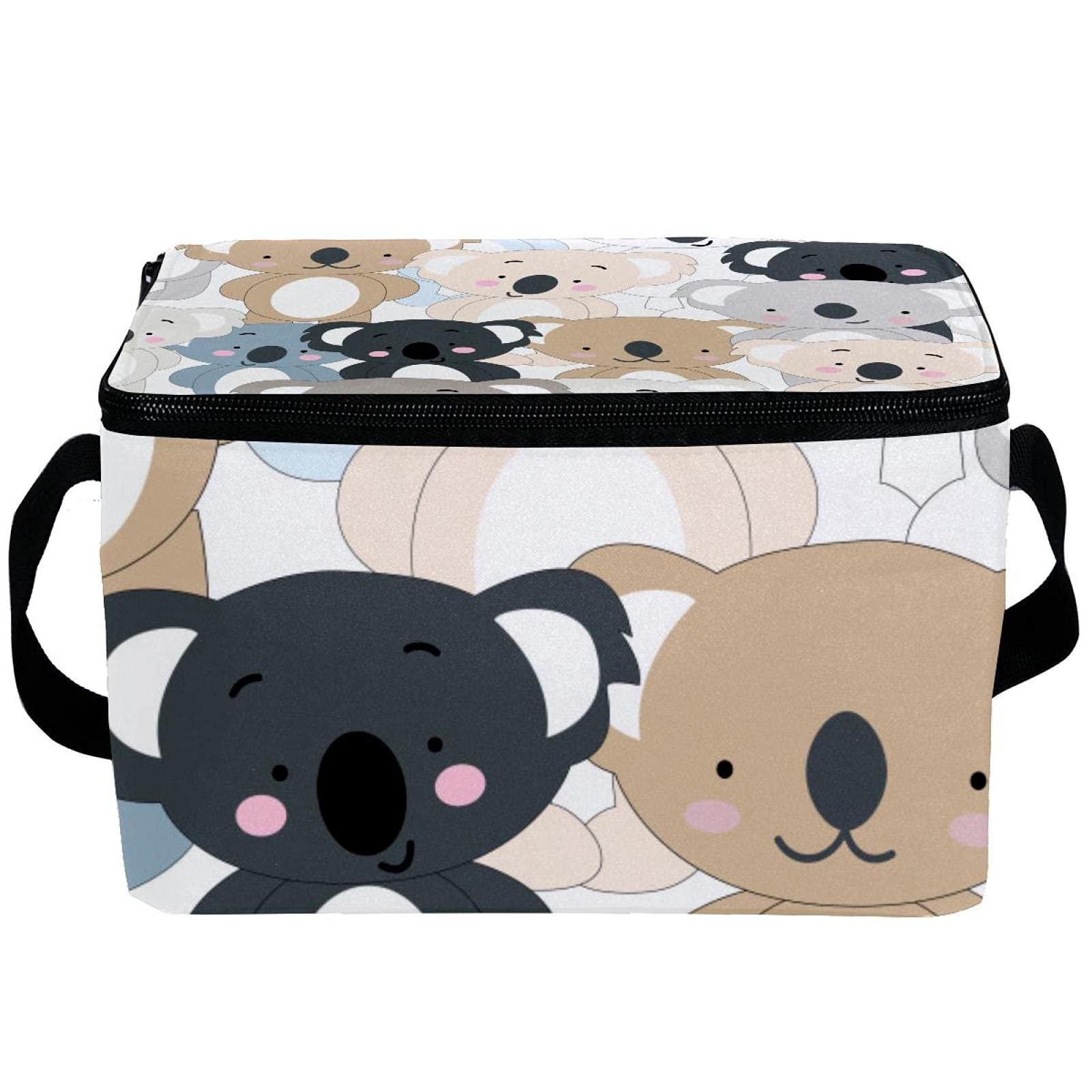 **Insulated Reusable Lunch Box Cooler Bag for Adults - Thermal Lunch Tote for Office, Work, School & Picnic - Panda Animal Print Design - Perfect for Meal Prep, Travel & Outdoor Activities**