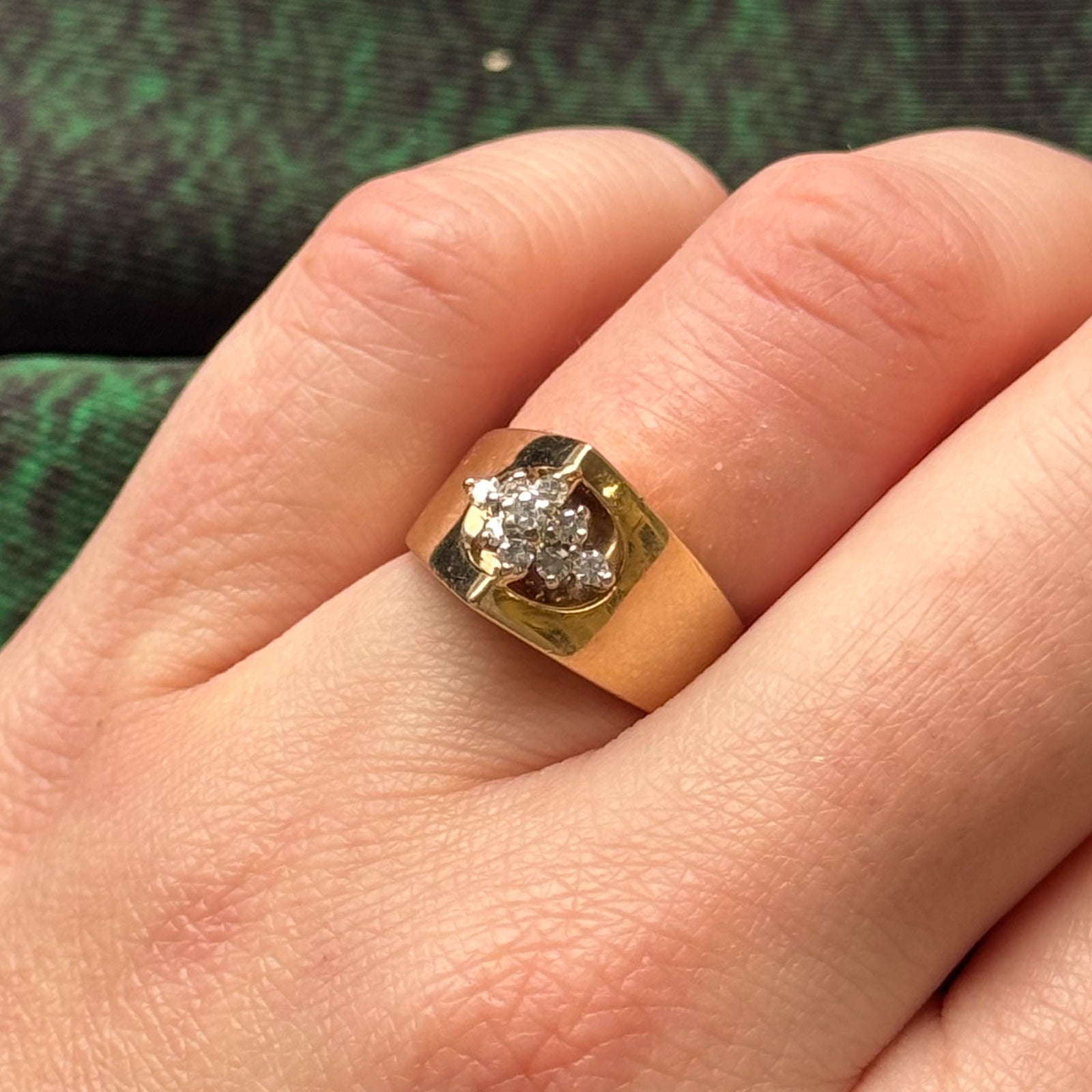 0.18ctw Diamond Cluster Ring - Size 5 | Elegant Wedding Band, Anniversary Gift, or Everyday Luxury Jewelry for Women