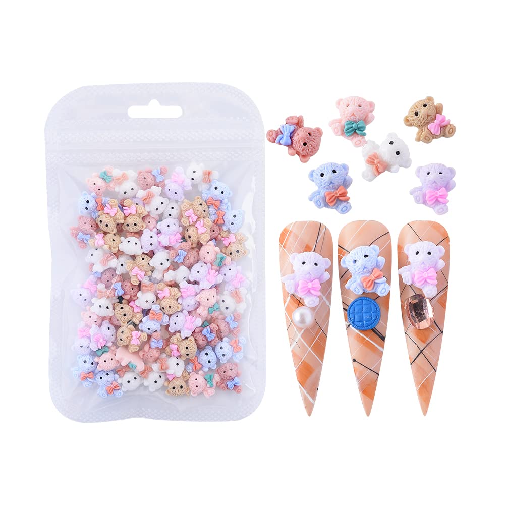 100pcs DIY Flatback Nail Art Charms - Macaron Resin Nail Decorations & Slime Beads for Nail Art, Scrapbooking, Jewelry Making, Phone Case Decoration - Cute Craft Supplies for DIY Projects & Gift Making