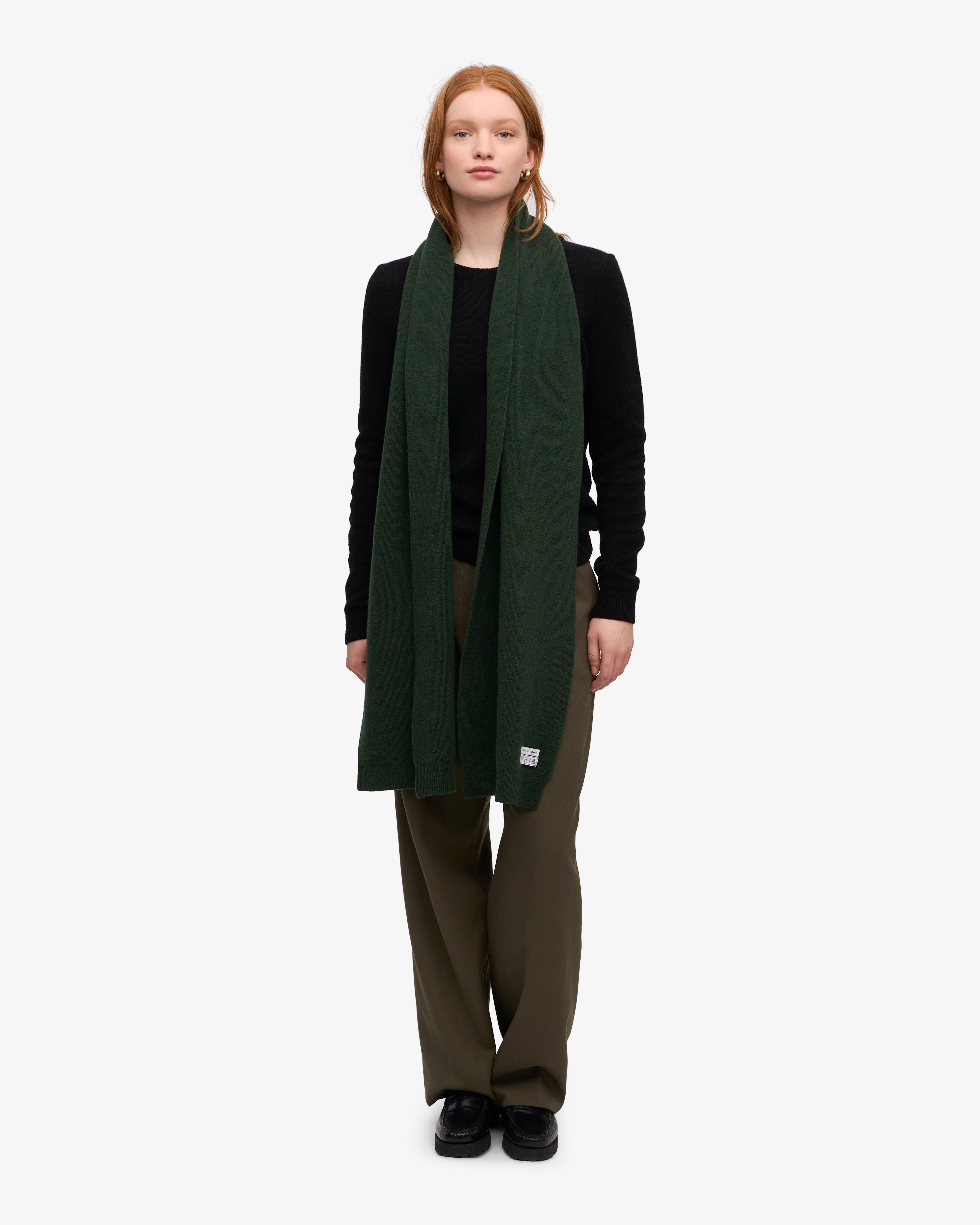 Premium Merino Wool Scarf for Women & Men - Soft & Warm Winter Accessory in Emerald Green - Perfect for Cold Weather, Outdoor Activities & Fashion Styling