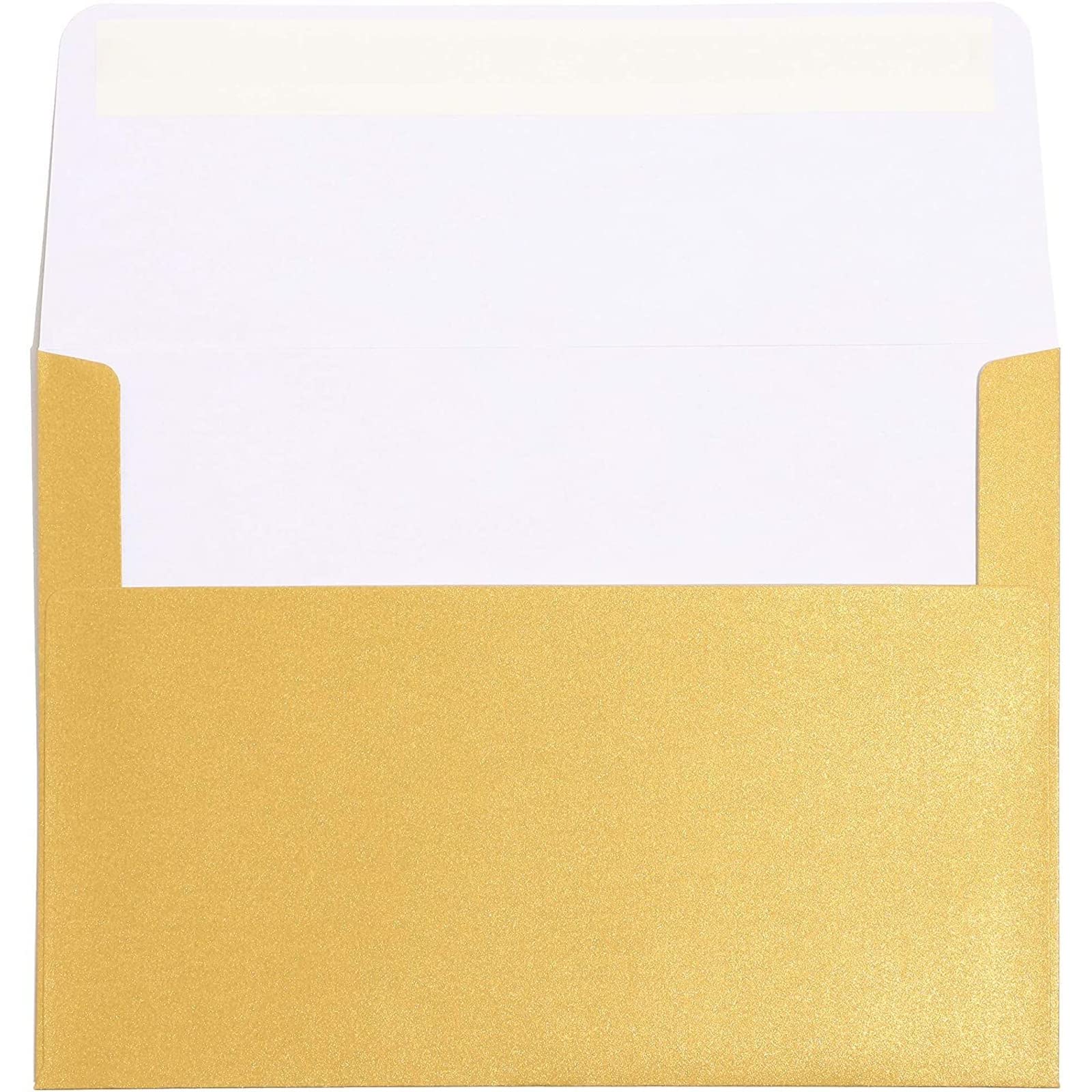 50 Pack A7 Metallic Gold Self-Sealing Envelopes for 5x7 Cards - Bulk Gold Envelopes for Wedding Invitations, Birthday Party, Greeting Cards & Thank You Notes | Perfect for DIY Crafts, Stationery & Special Occasions