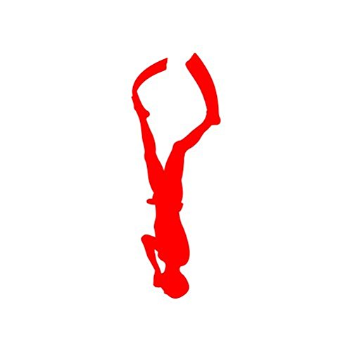 Premium Freediving Sticker - Waterproof Vinyl Decal - Die-Cut Red Scuba Diving Sticker for Laptops, Cars & Dive Gear - Perfect for Divers & Ocean Lovers