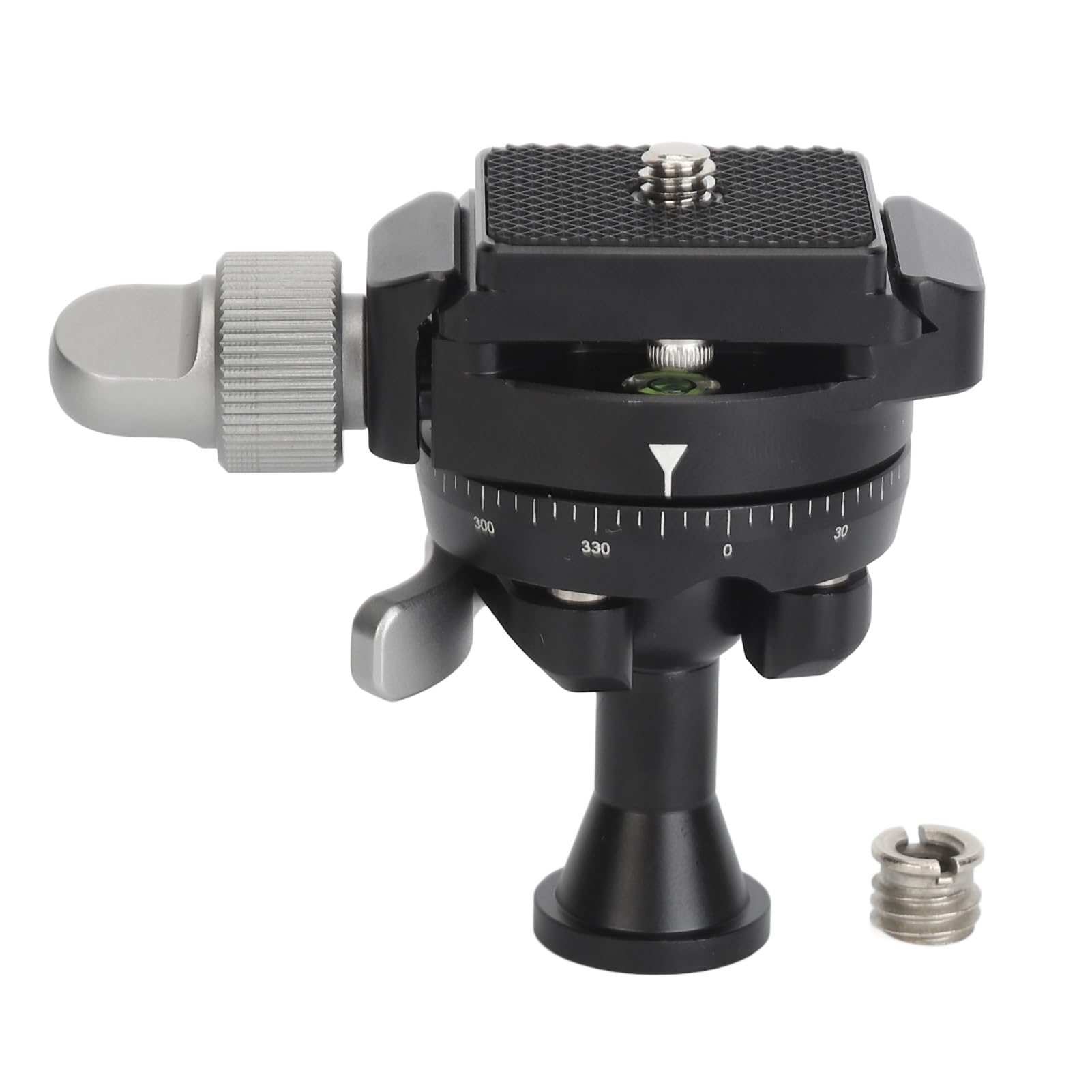 Denash Inverted Ball Head Tripod Mount - 360° Panoramic Rotation with Anti-Slip Pad & Bubble Level for DSLR/SLR Cameras - Perfect for Landscape, Architecture & Long Exposure Photography