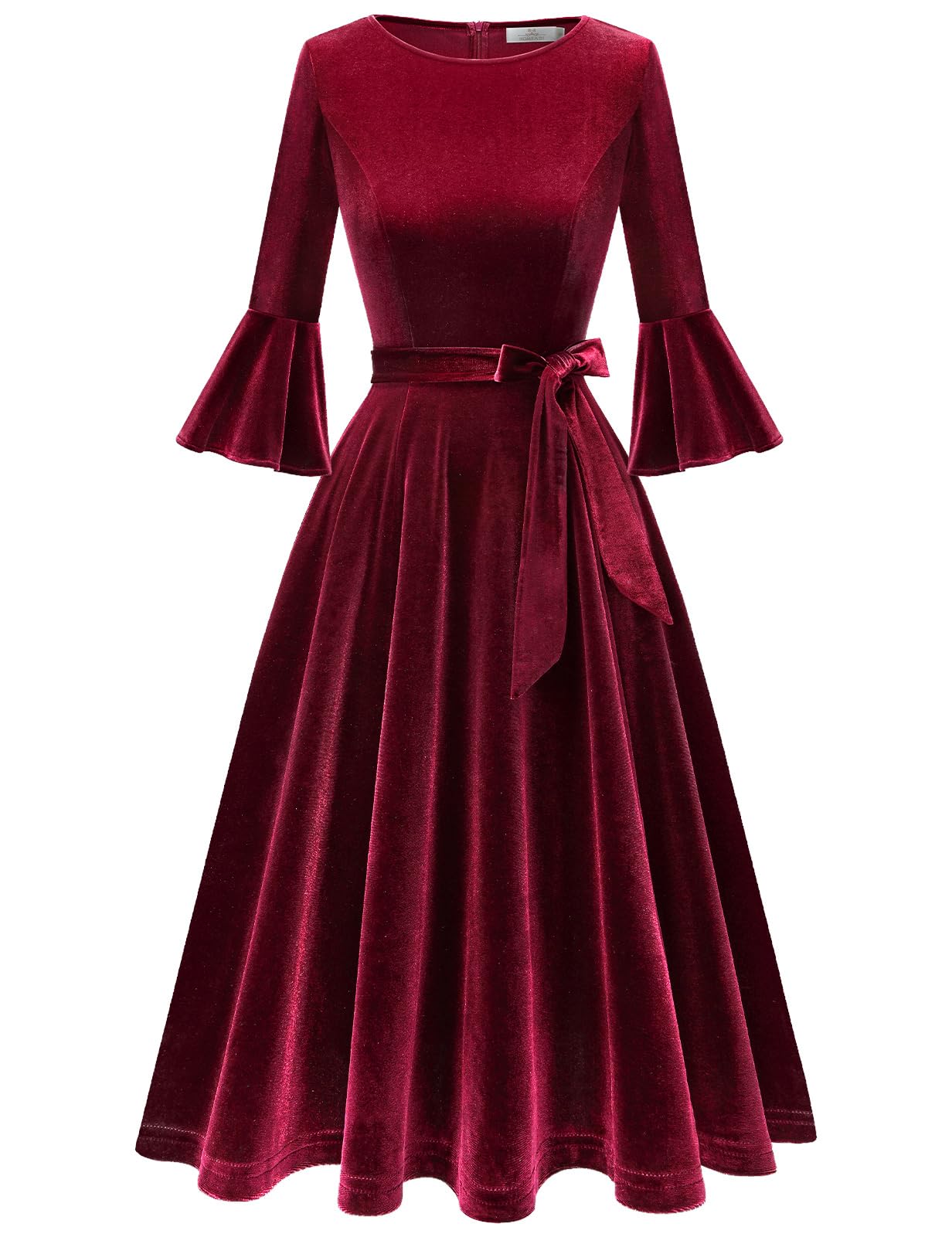 Elegant Velvet Dress for Women - Long Sleeve Velvet Cocktail Dress for Wedding Guest, Evening Party & Special Occasions | Perfect for Holiday Gatherings, Date Nights & Formal Events