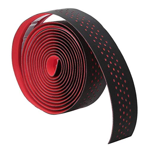 Premium Bike Handlebar Tape - Washable, Breathable, Durable Grip for Mountain & Road Bicycles (2-Pack, Red) - Perfect for Cycling, Commuting & Long-Distance Rides